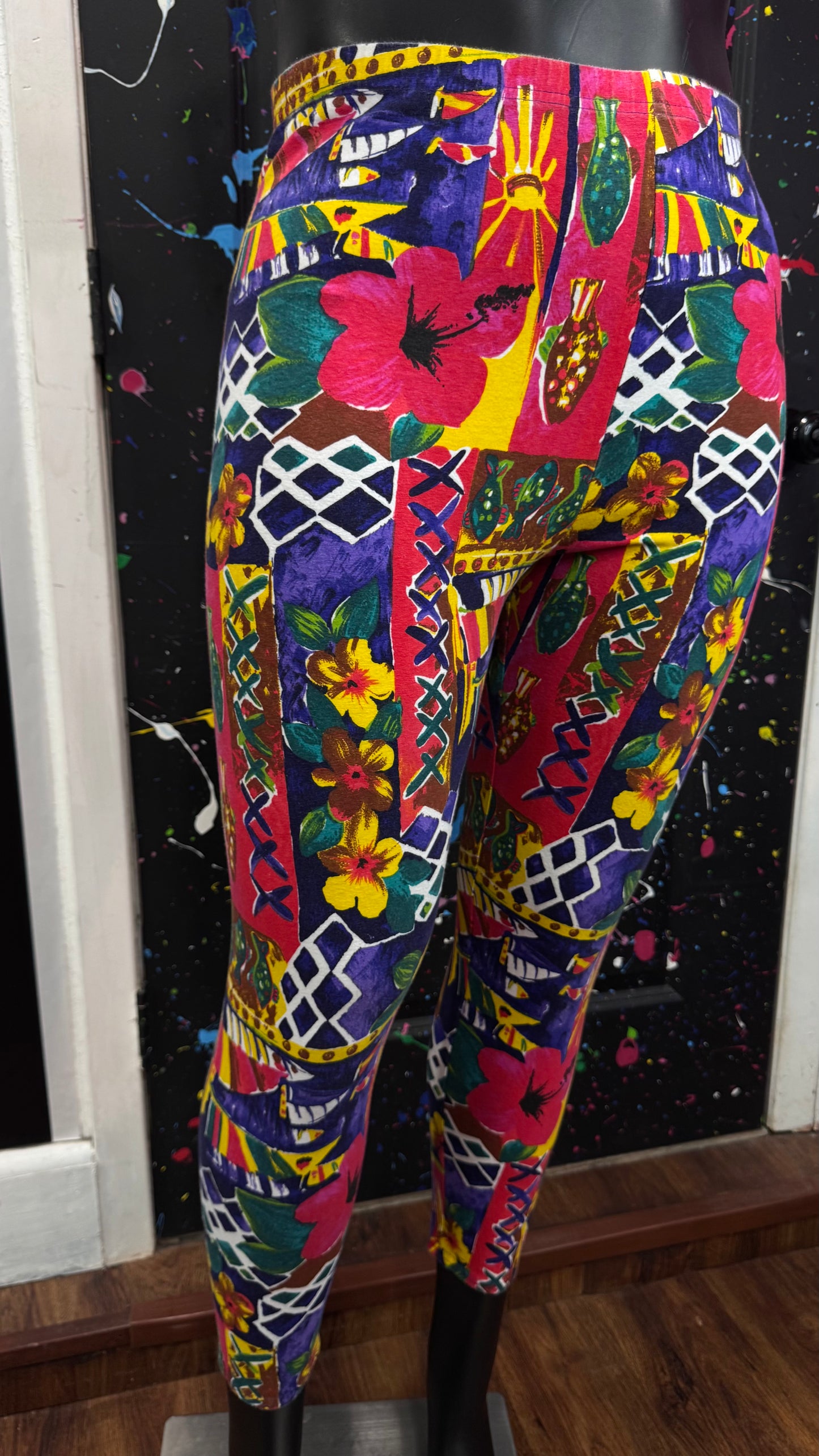 Vintage Cotton Abstract Leggings (14)
