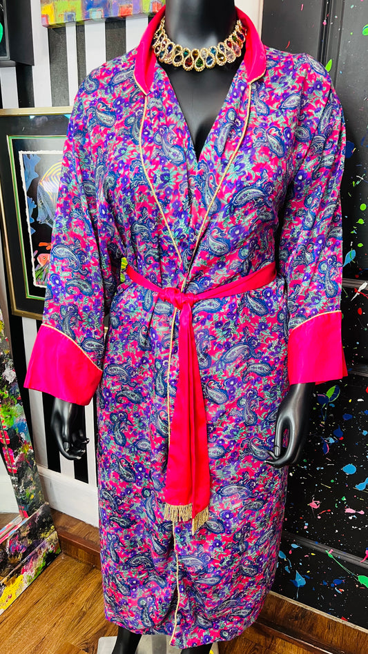 Vintage Paisley Printed Robe (OS up to 16)
