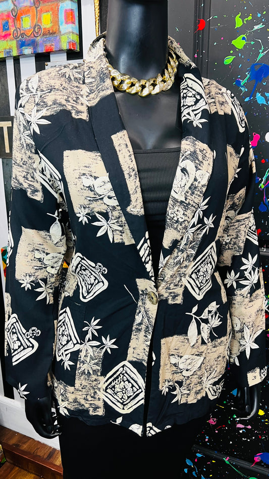 Vintage Rayon Abstract Blazer (14)