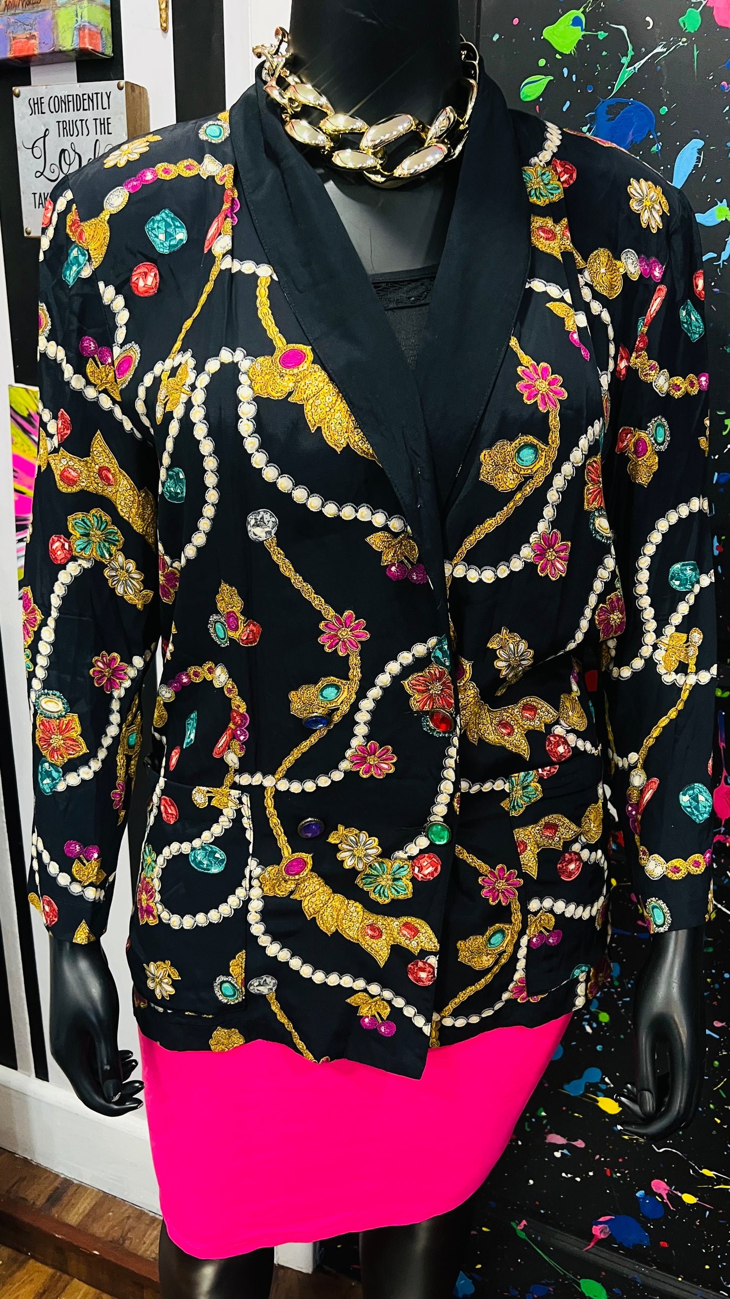 Vintage Carole Little Jewel Blazer (14)