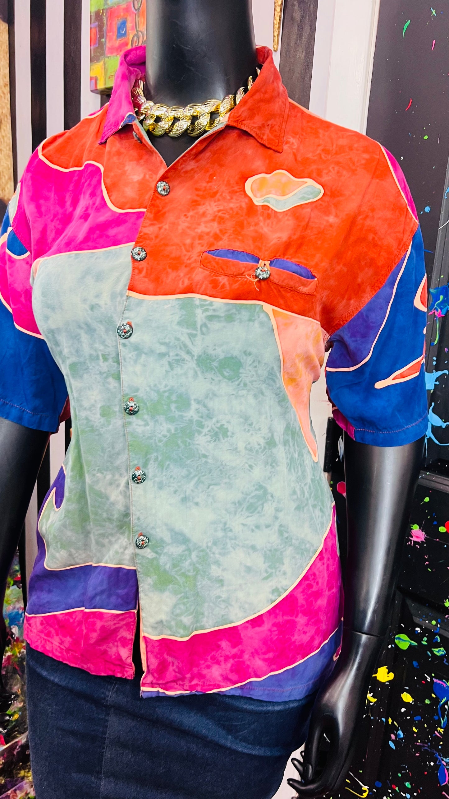 Vintage Rayon ‘Tantrum’ Blouse (18)