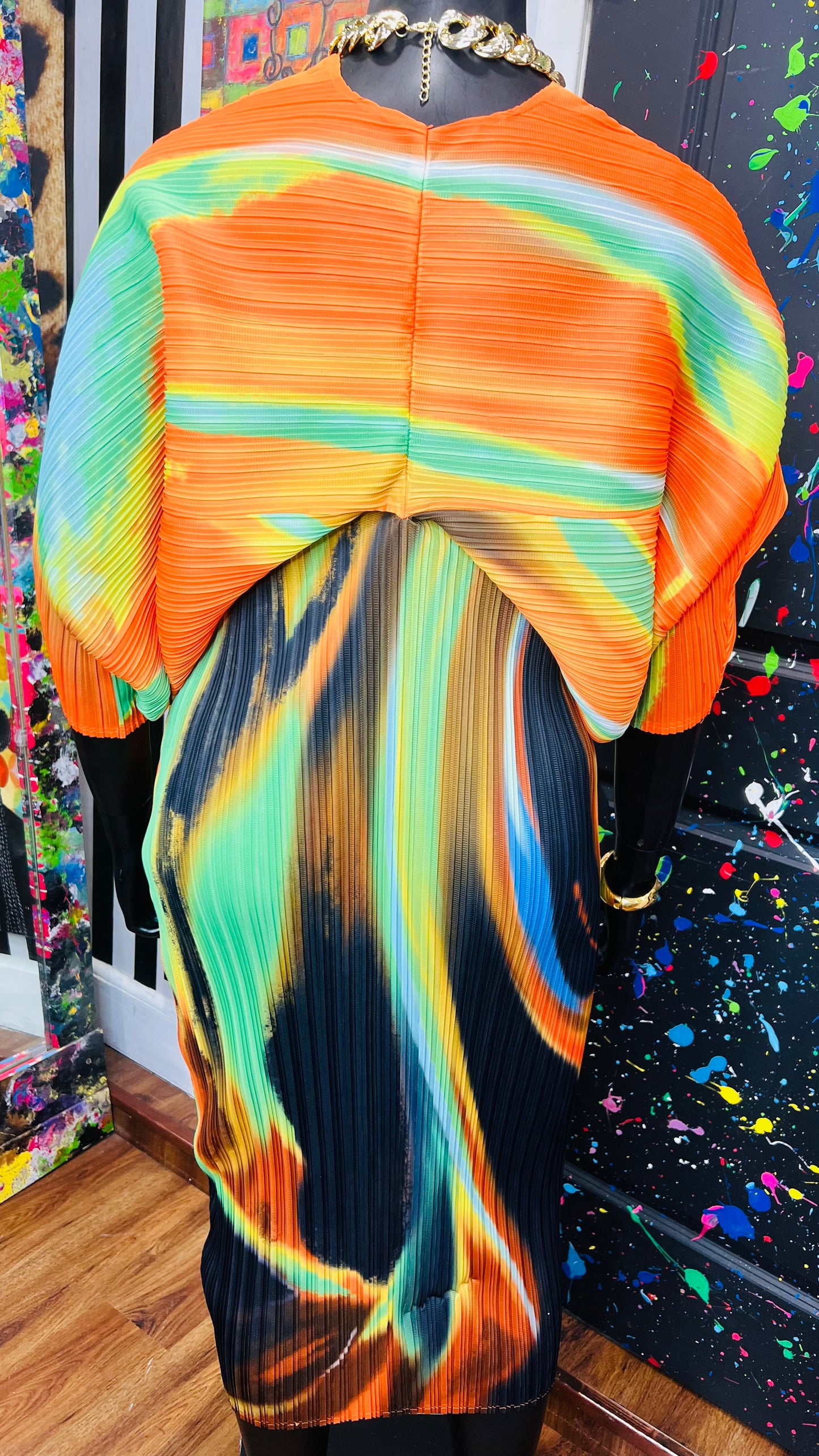 Watercolor Accordion Dress (16)