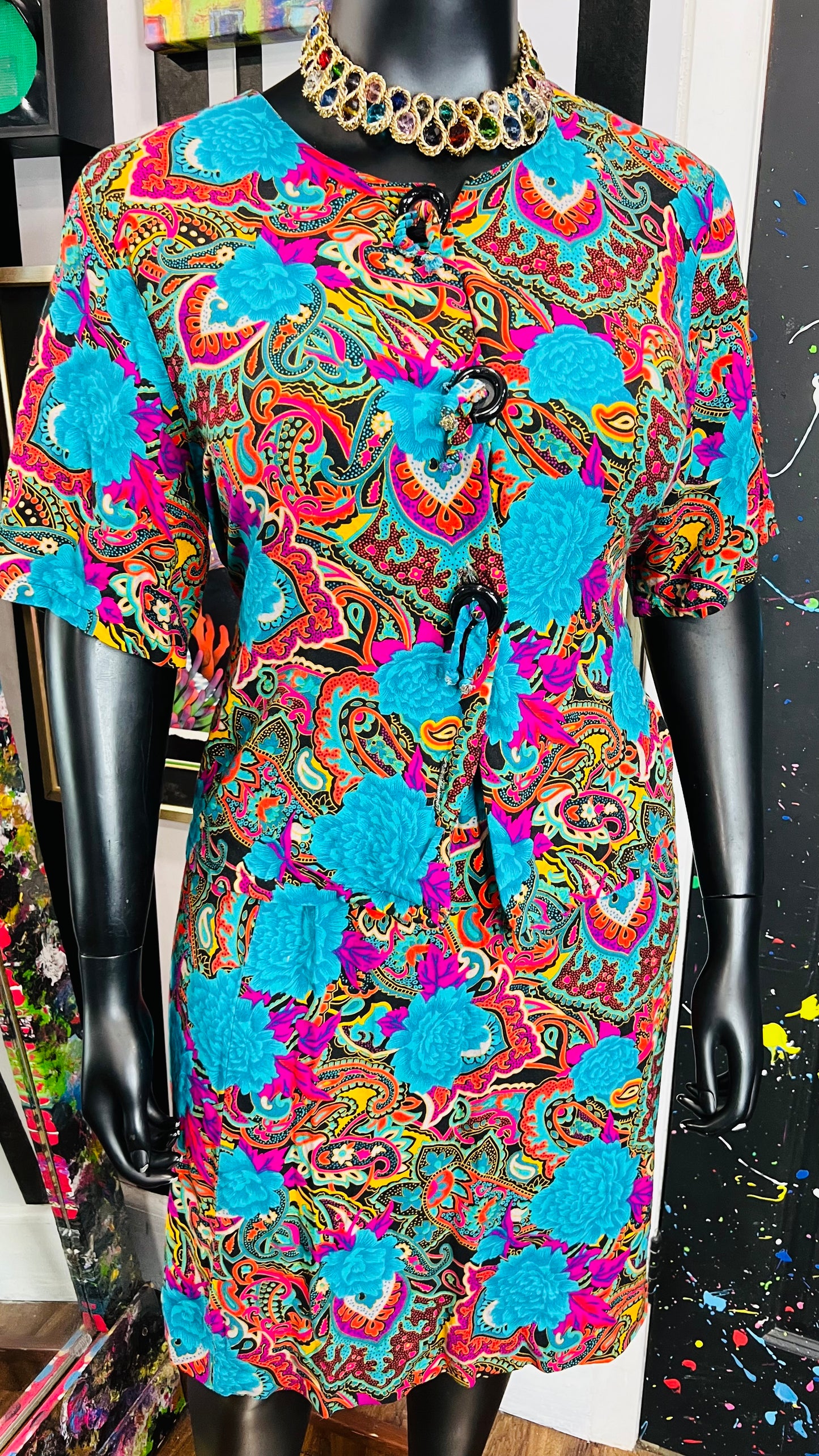 Vintage Chez Rayon Skirt Set (20)