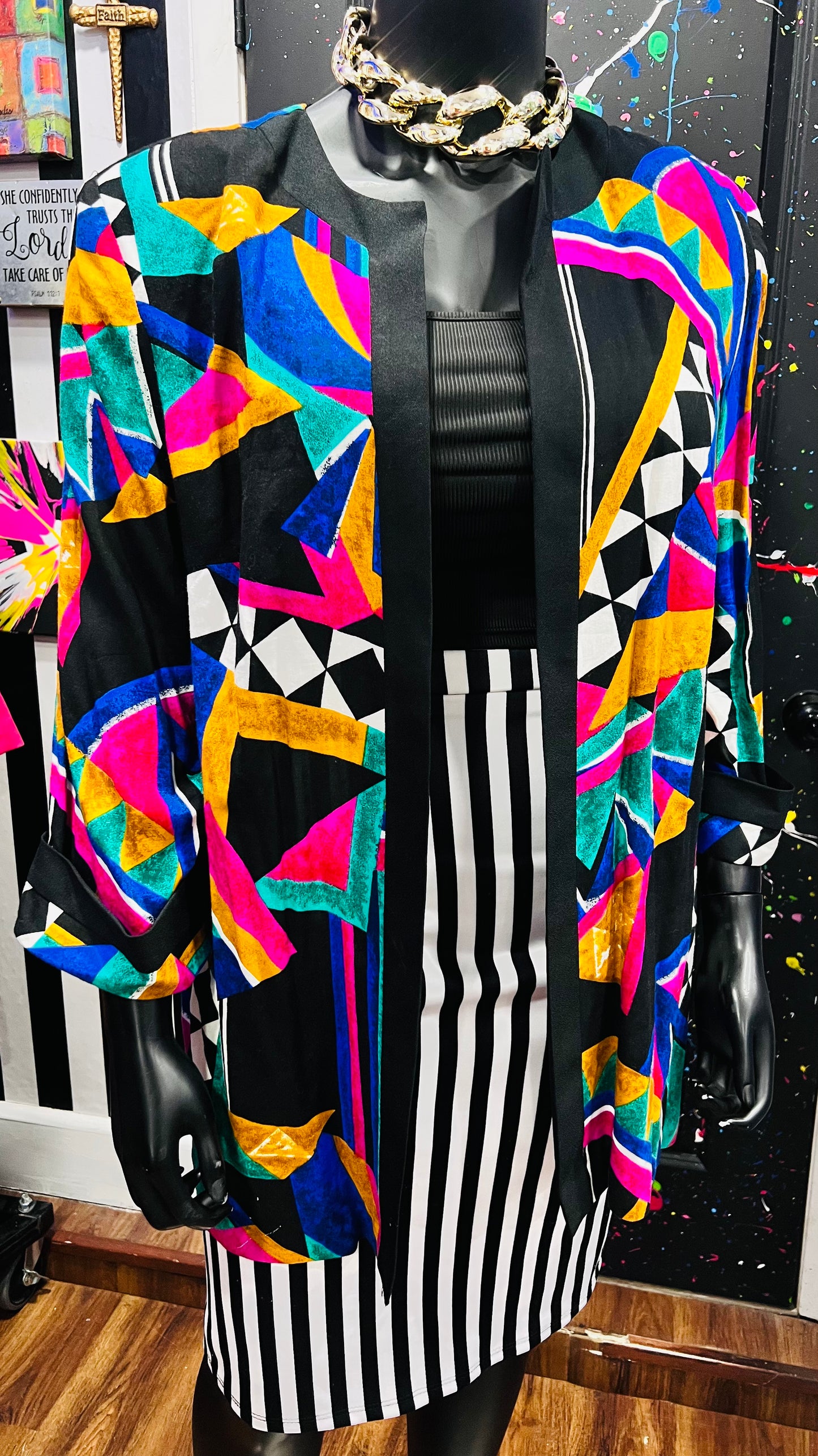 Vintage Rayon Abstract Duster (18/20) *KC