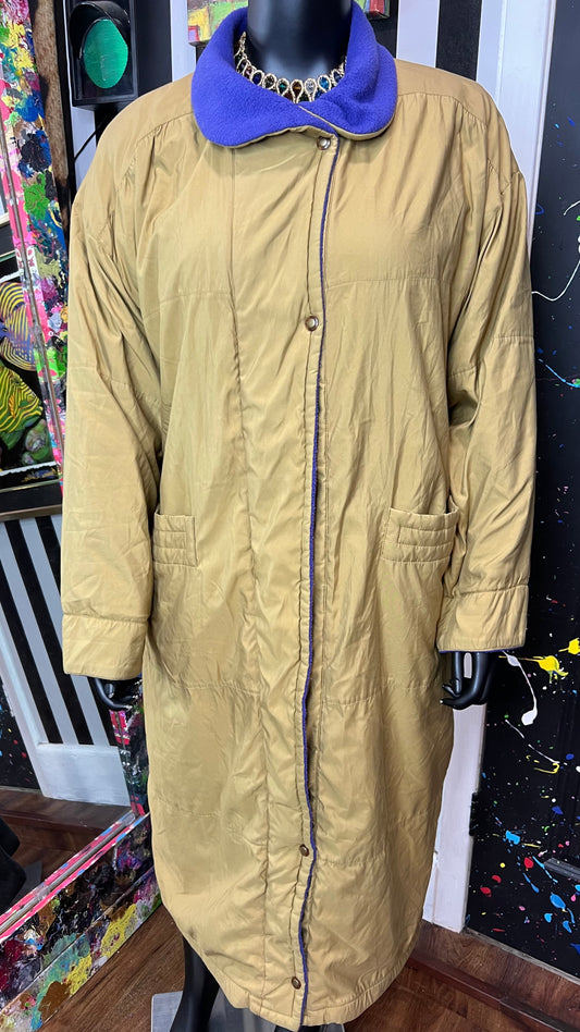 Vintage Lifestyles Brown & Purple Trench Coat (14)