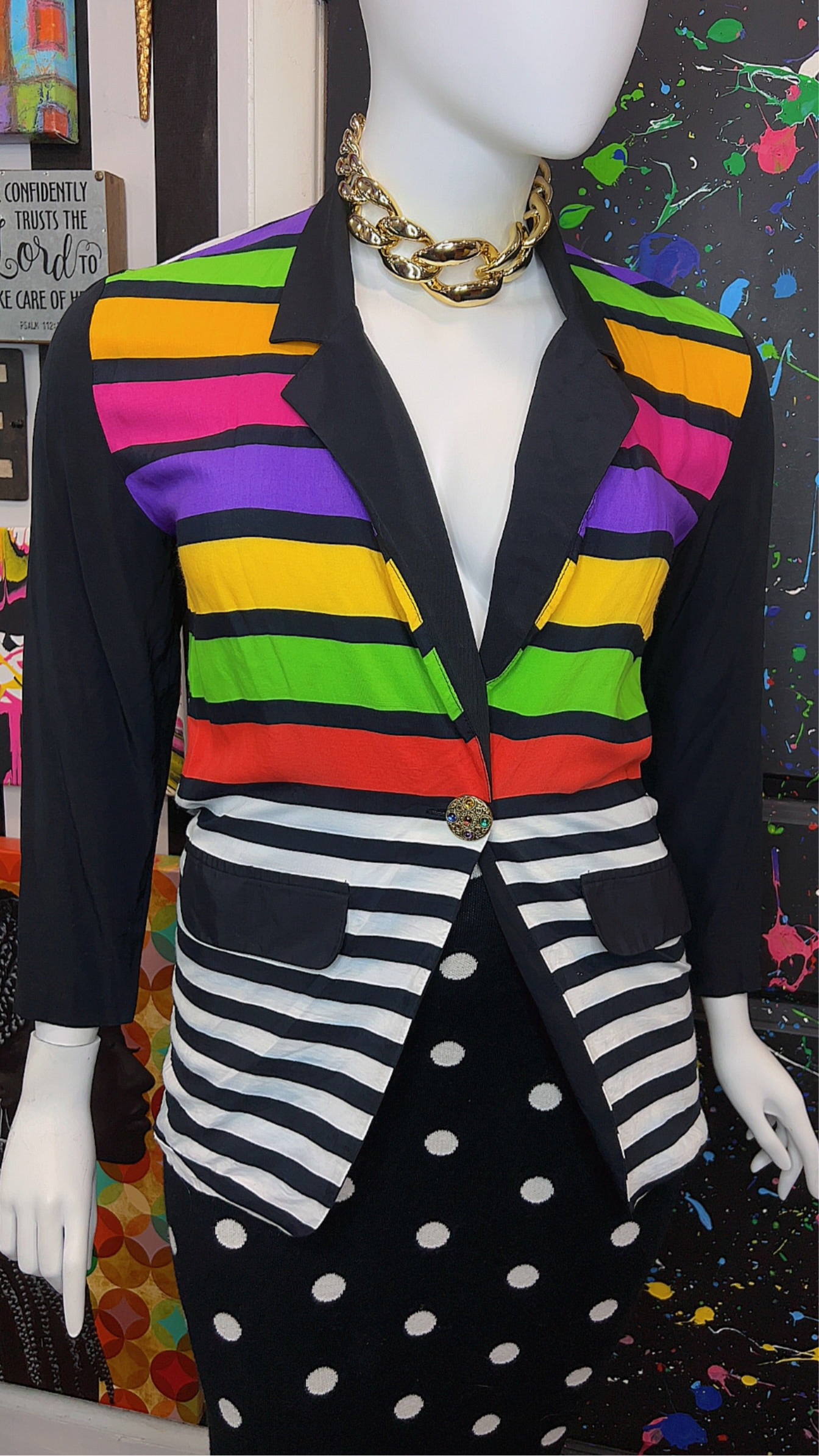 Vintage 80’s Rainbow Blazer (12)