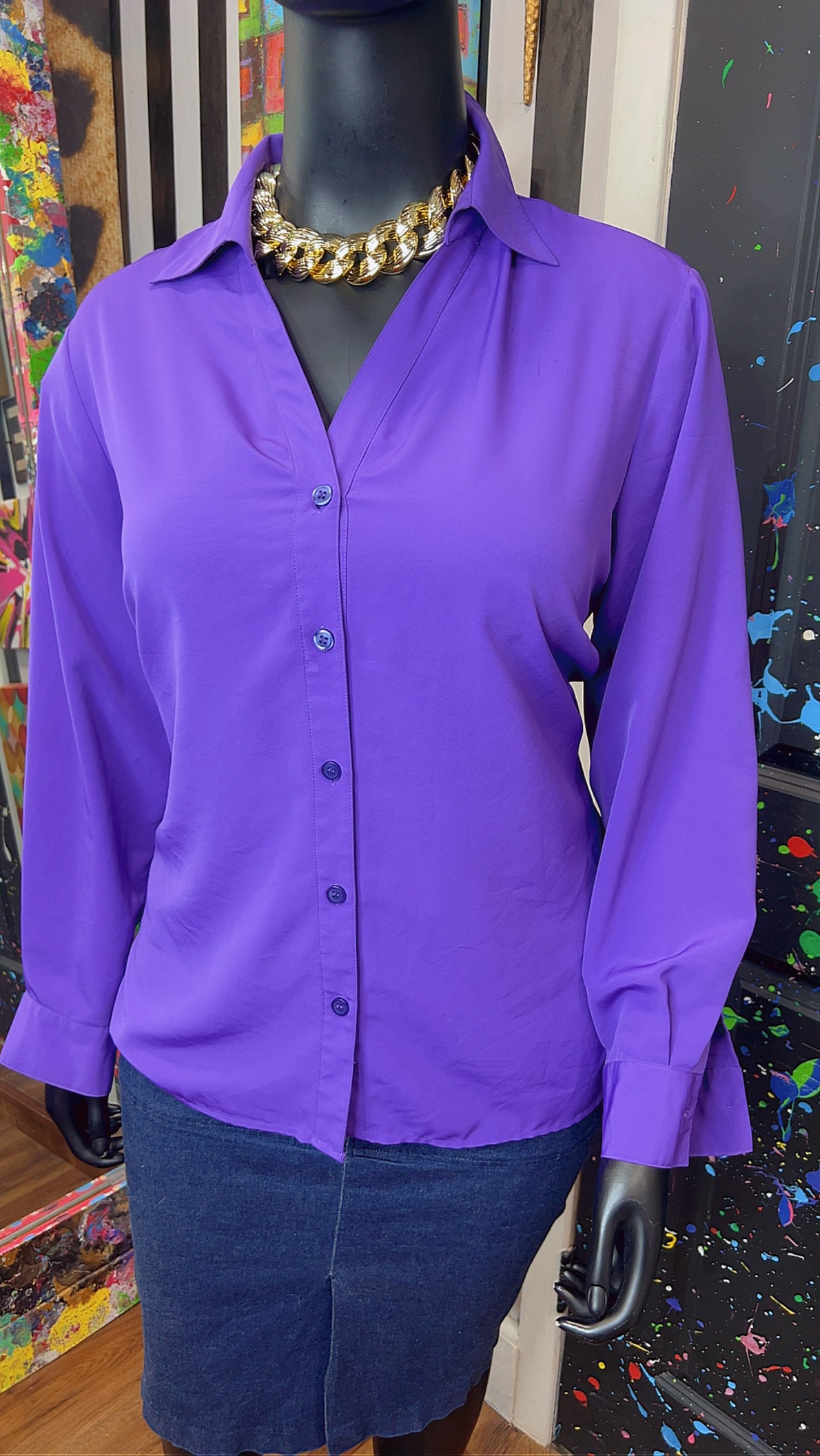 Vintage Purple Blouse (16/18)