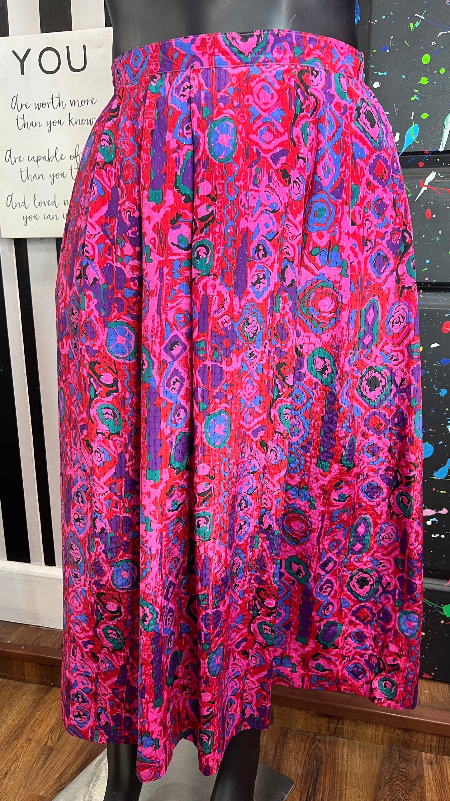 Vintage Funky Print Skirt (16)