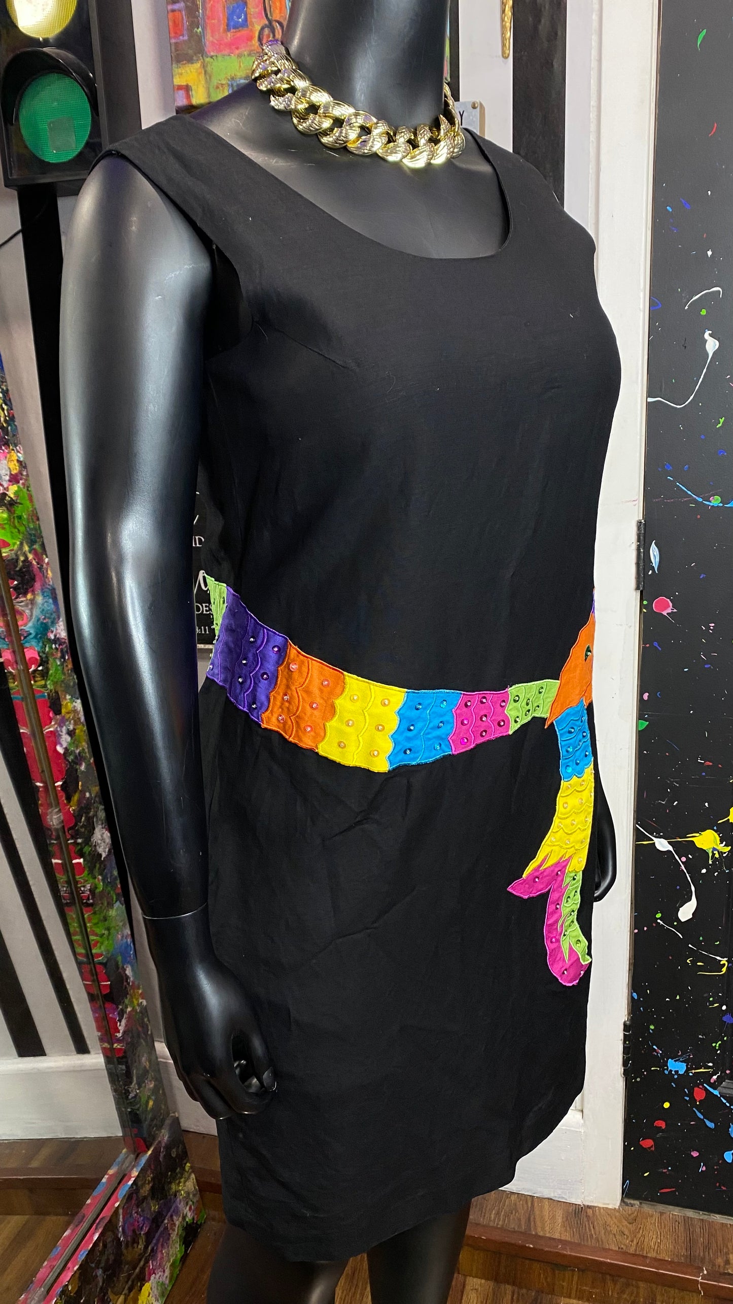 Vintage Colorful Fish Dress (14)
