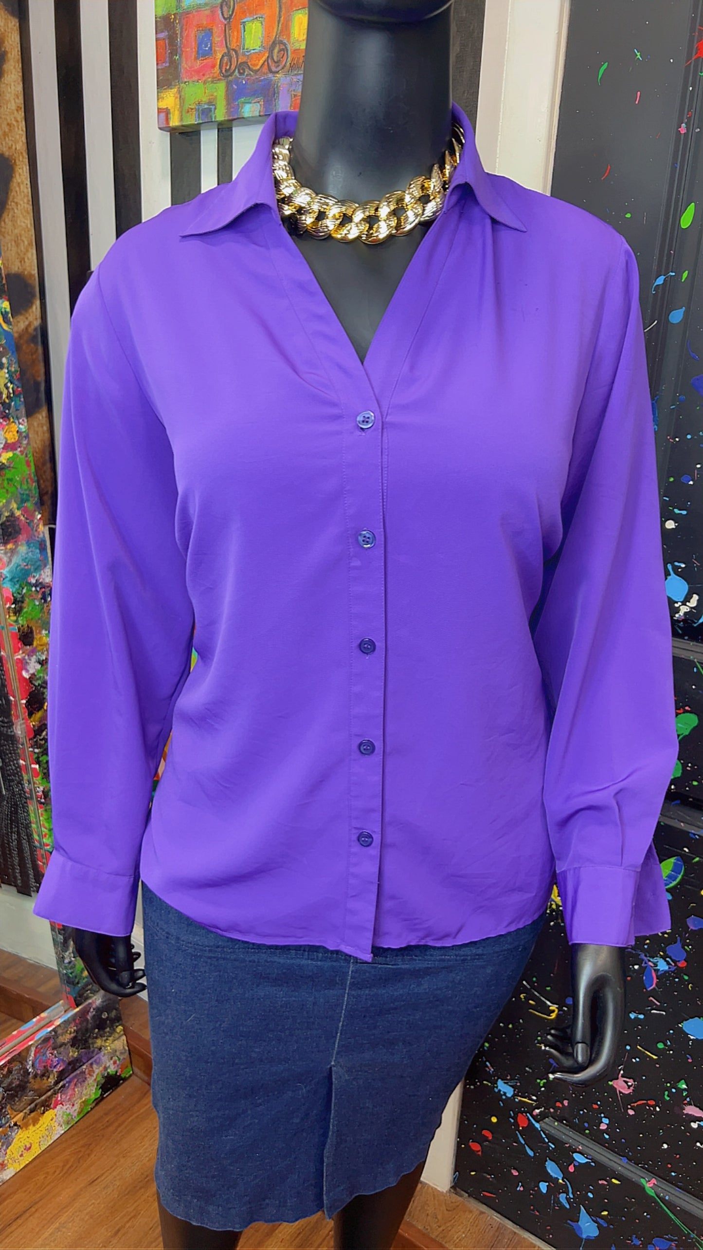 Vintage Purple Blouse (16/18)