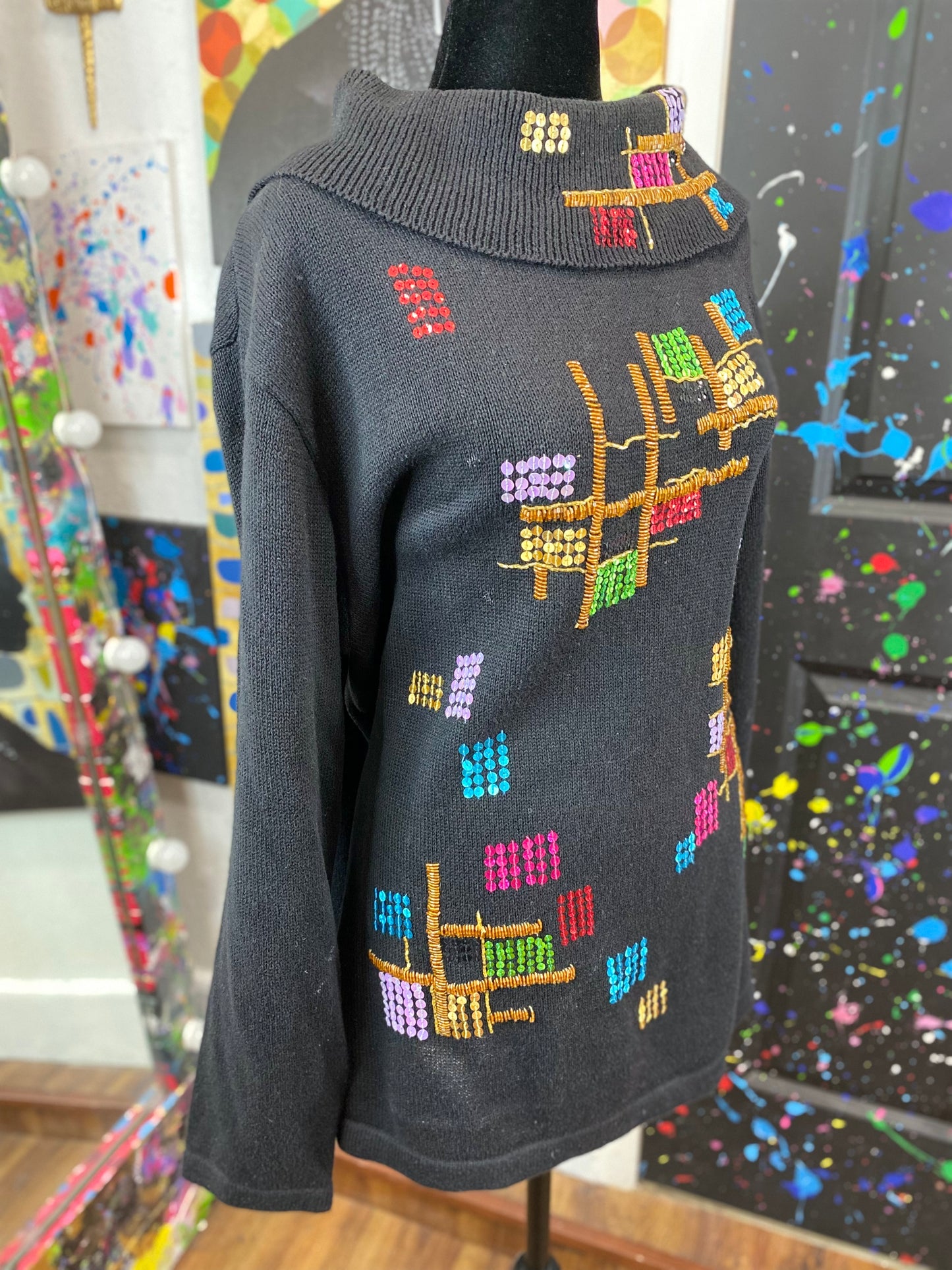 Vintage Sequins Sweater