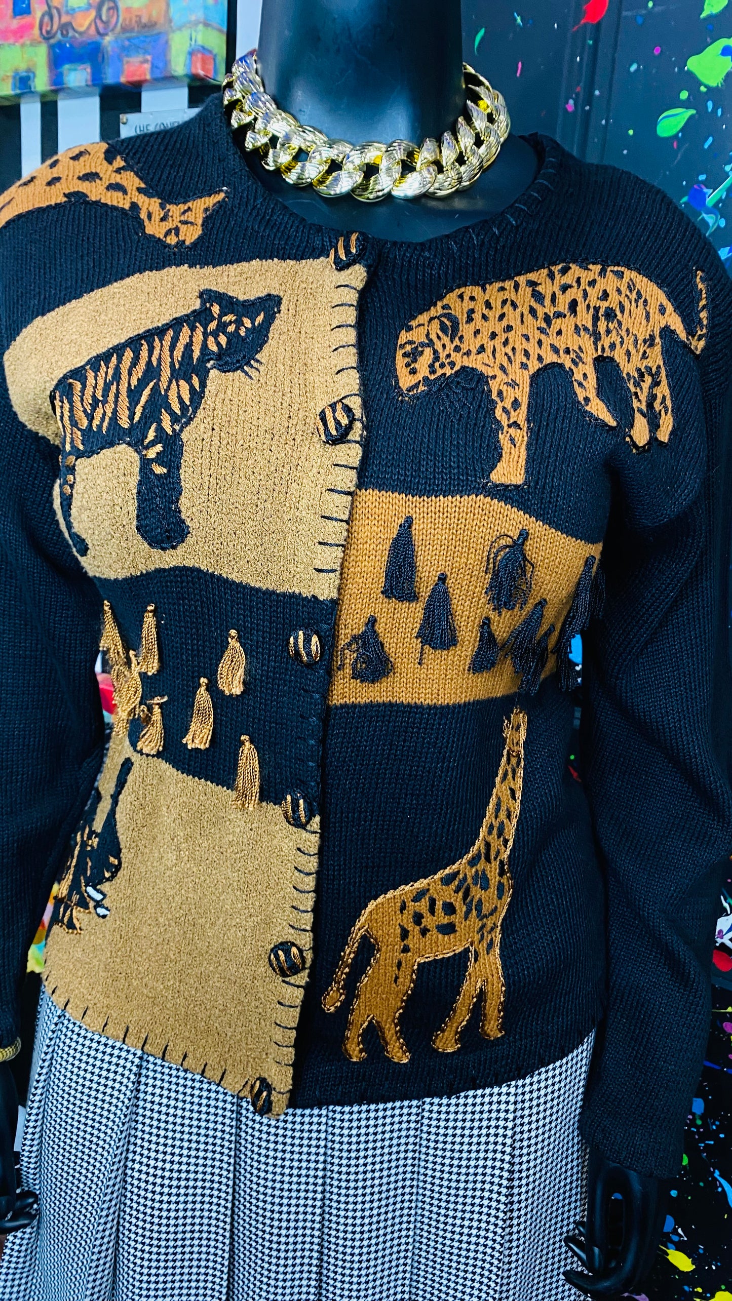 Vintage Safari Button Down Sweater (14/16)