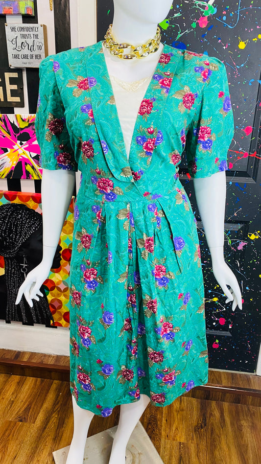 Vintage Floral Dress (22W)