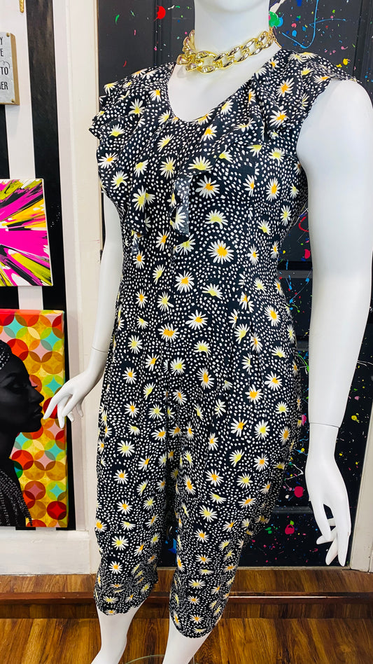 Vintage Rayon Sunflower Jumpsuit (12)