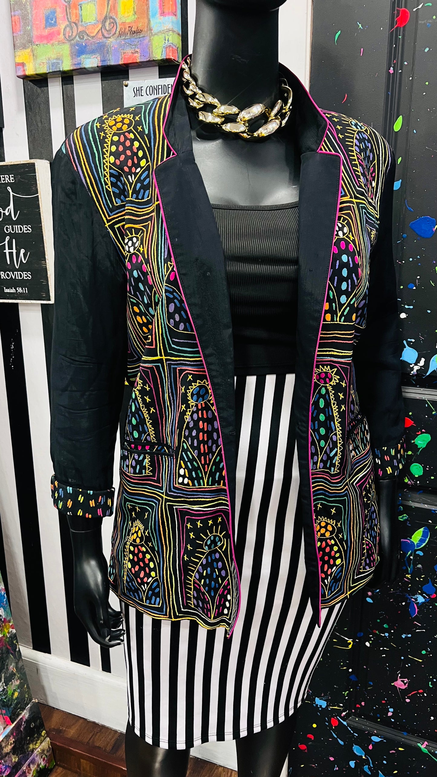 Vintage 90s Art Work Blazer (14)