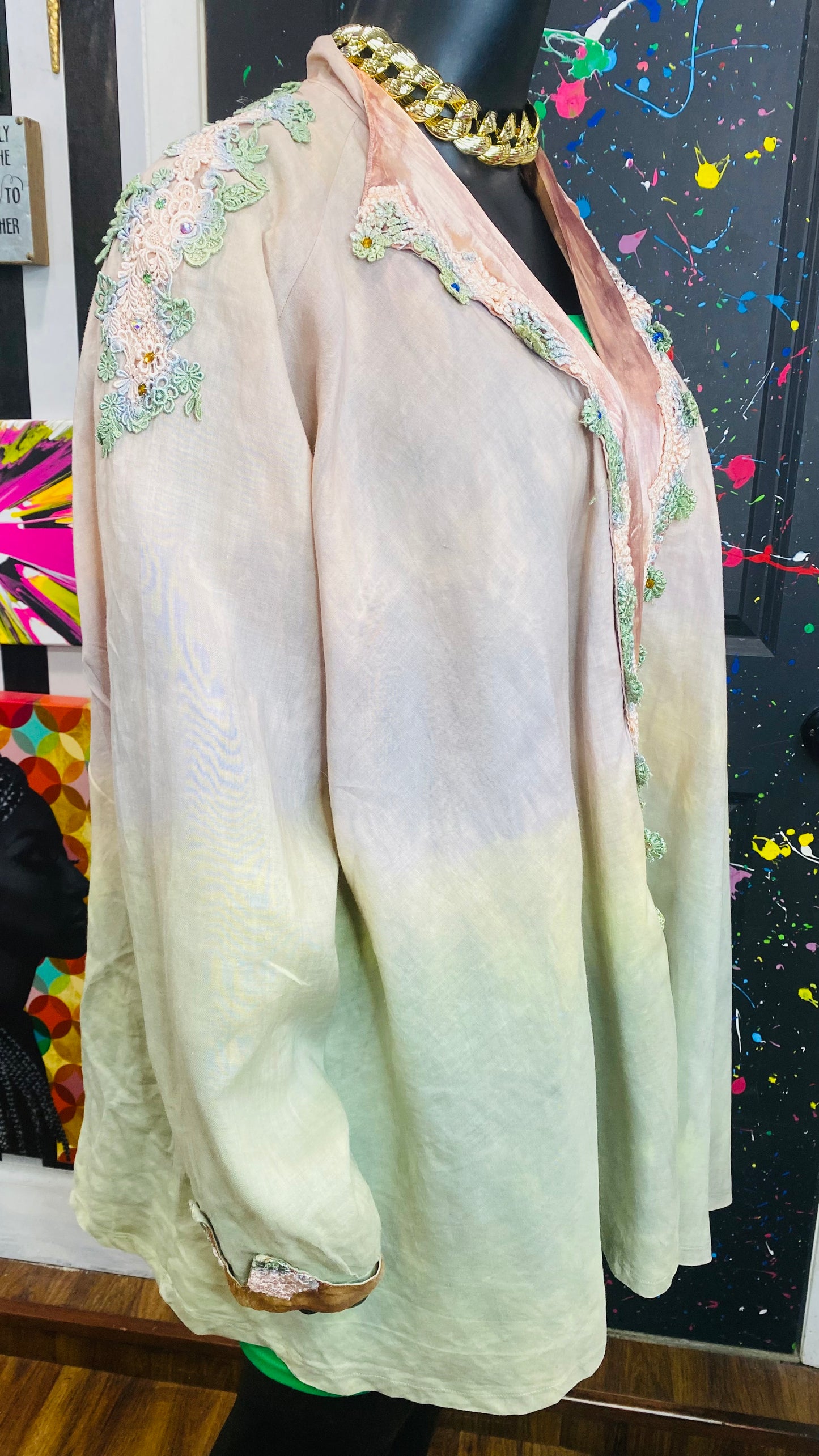 Vintage ‘WaterColor’ Duster (OS)