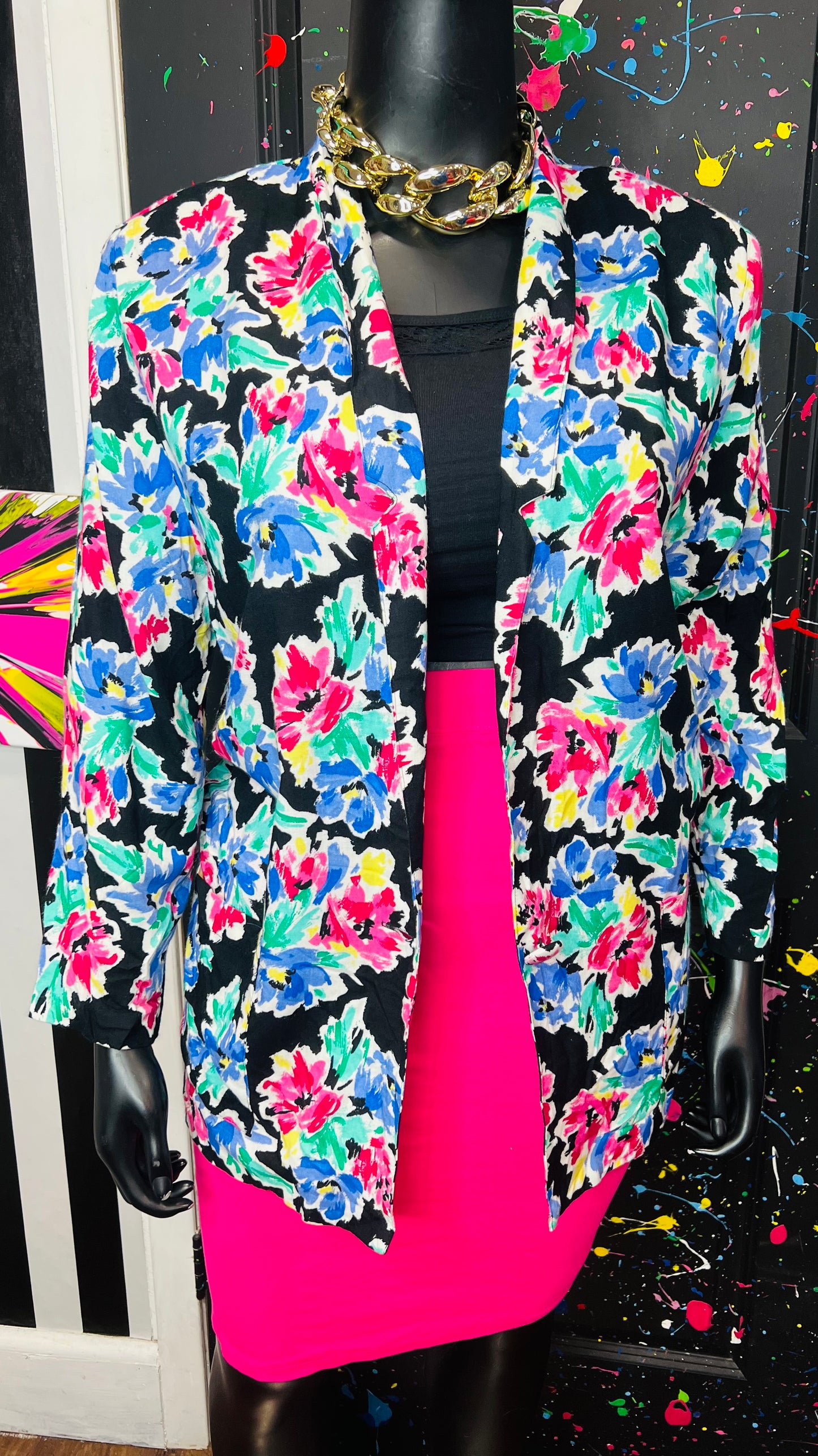 Vintage Floral Rayon Blazer (16)