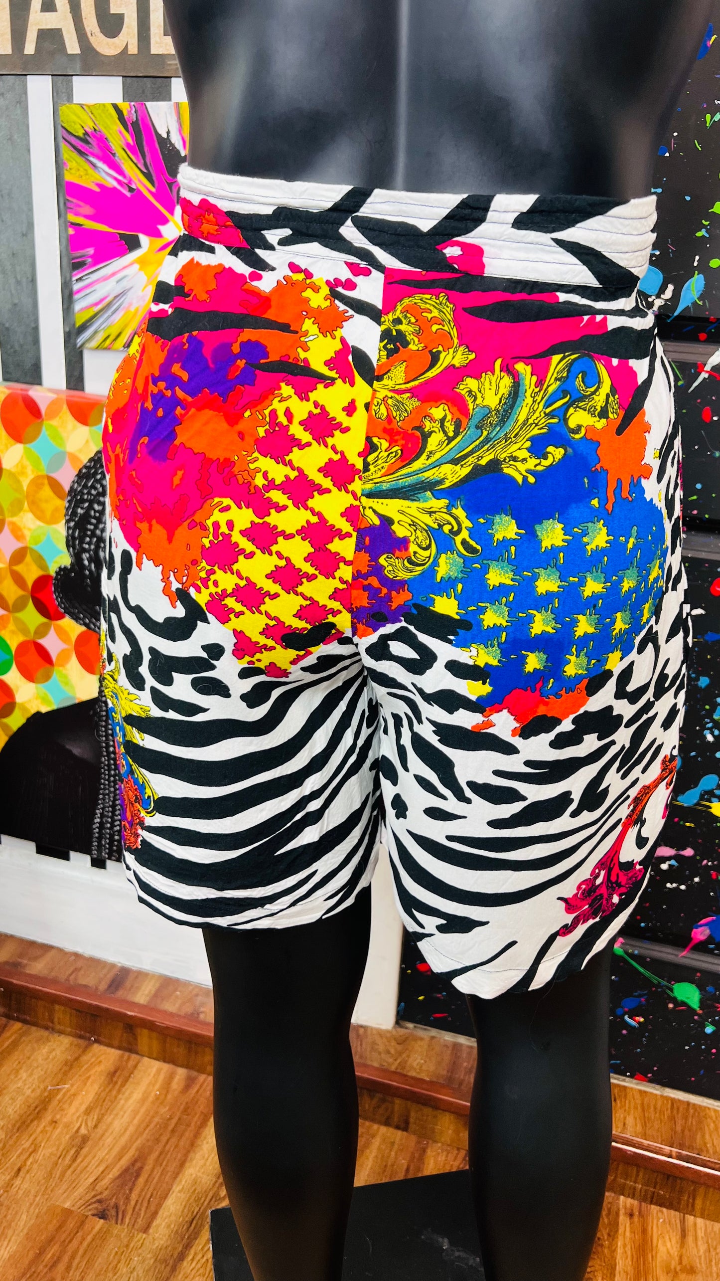 Vintage Rayon Abstract Short Set (14)