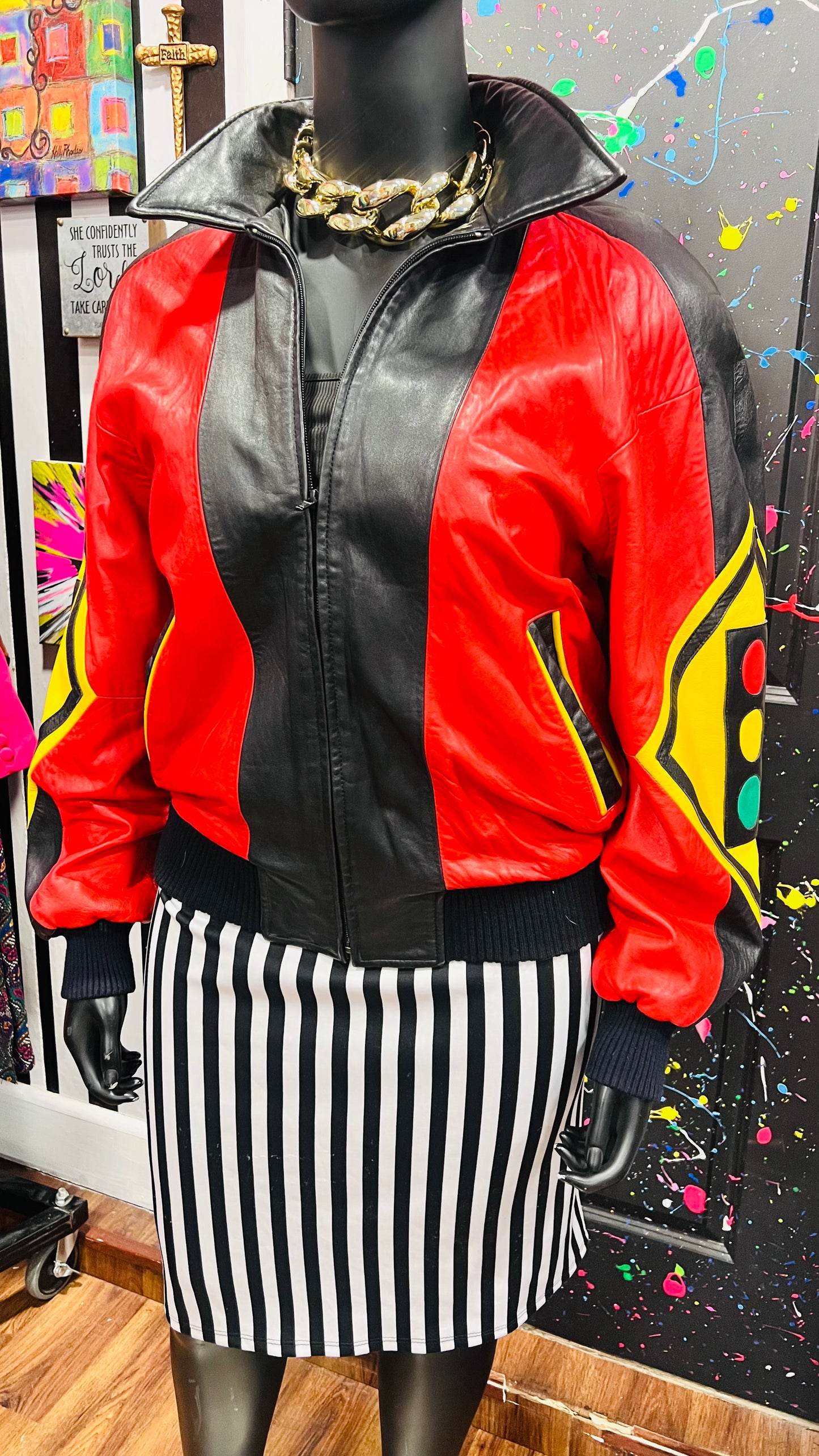 Vintage Genuine Leather *BUTTERY SOFT* Stop Light Jacket (18) *KC