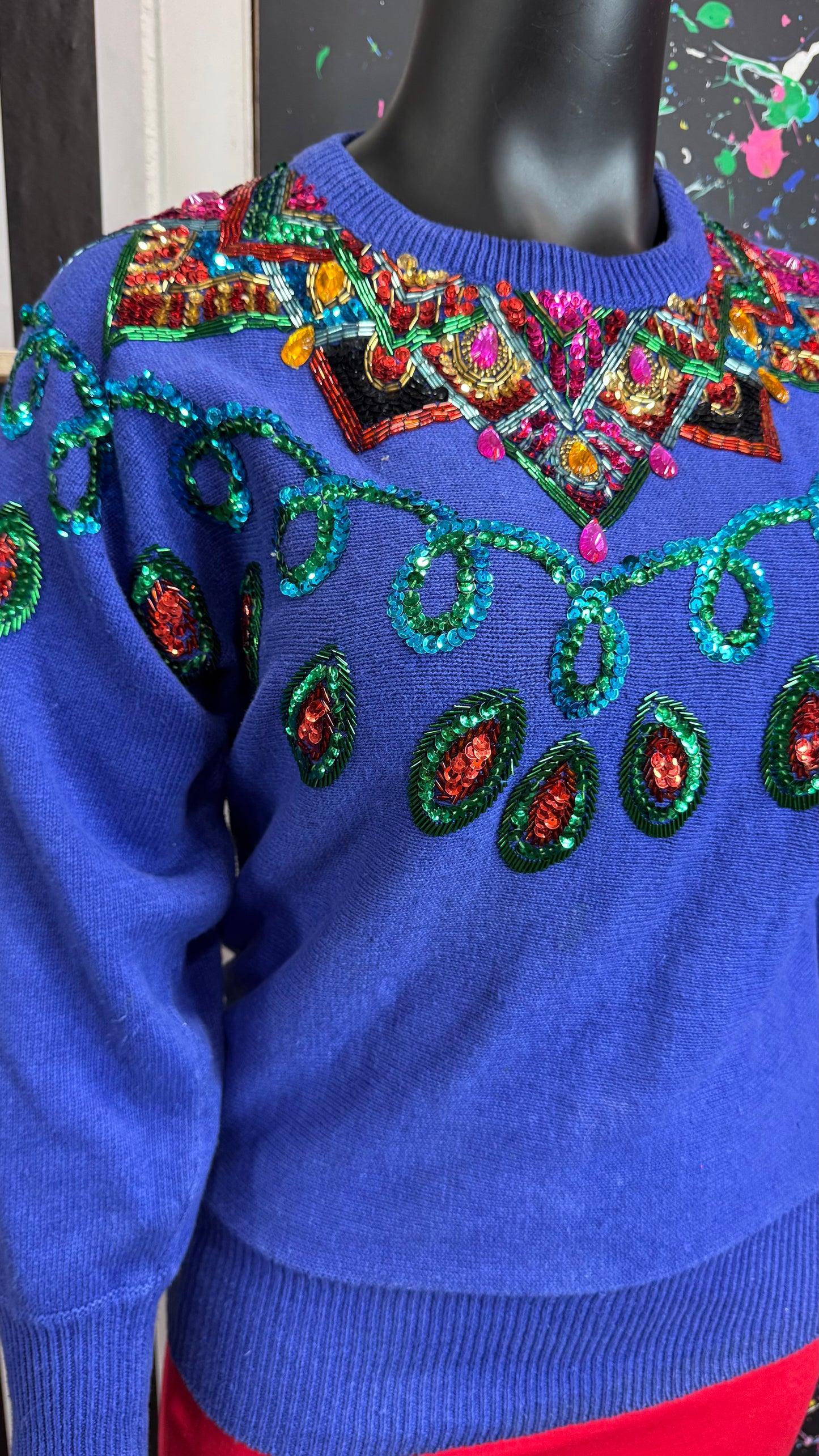 Vintage Purple Jewel Sweater (16)