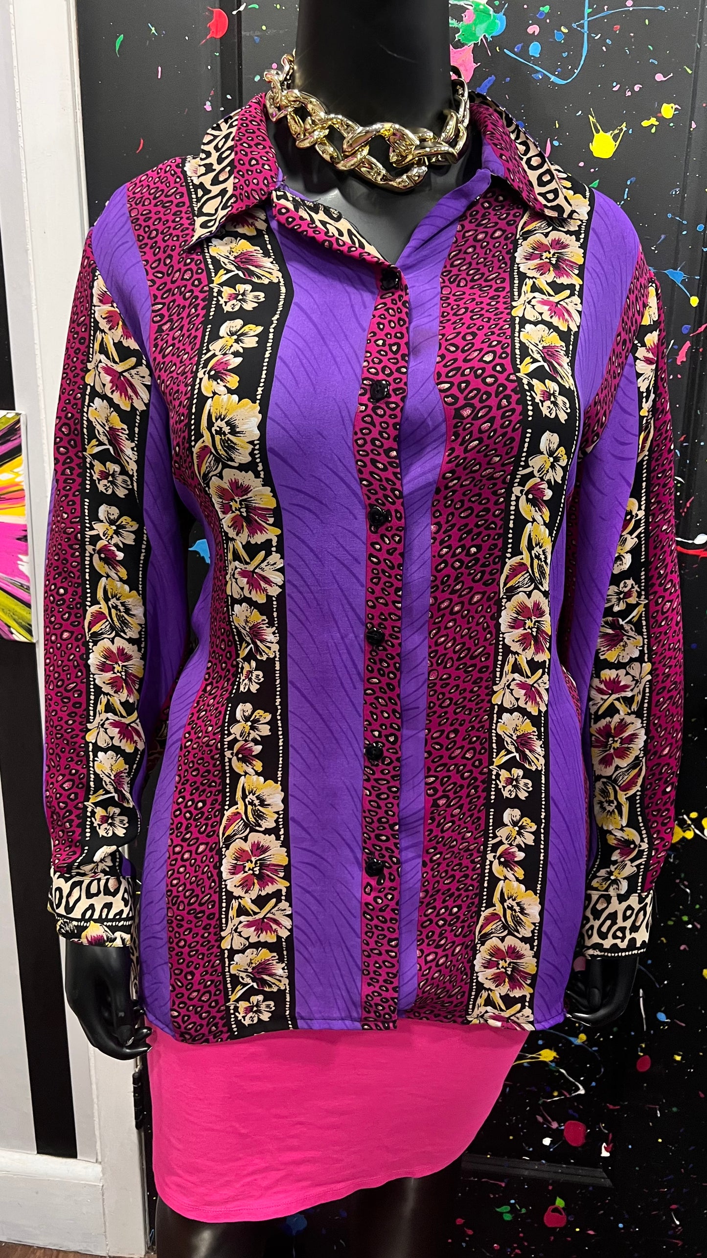 Vintage Semi Sheer Rayon Blouse (20)