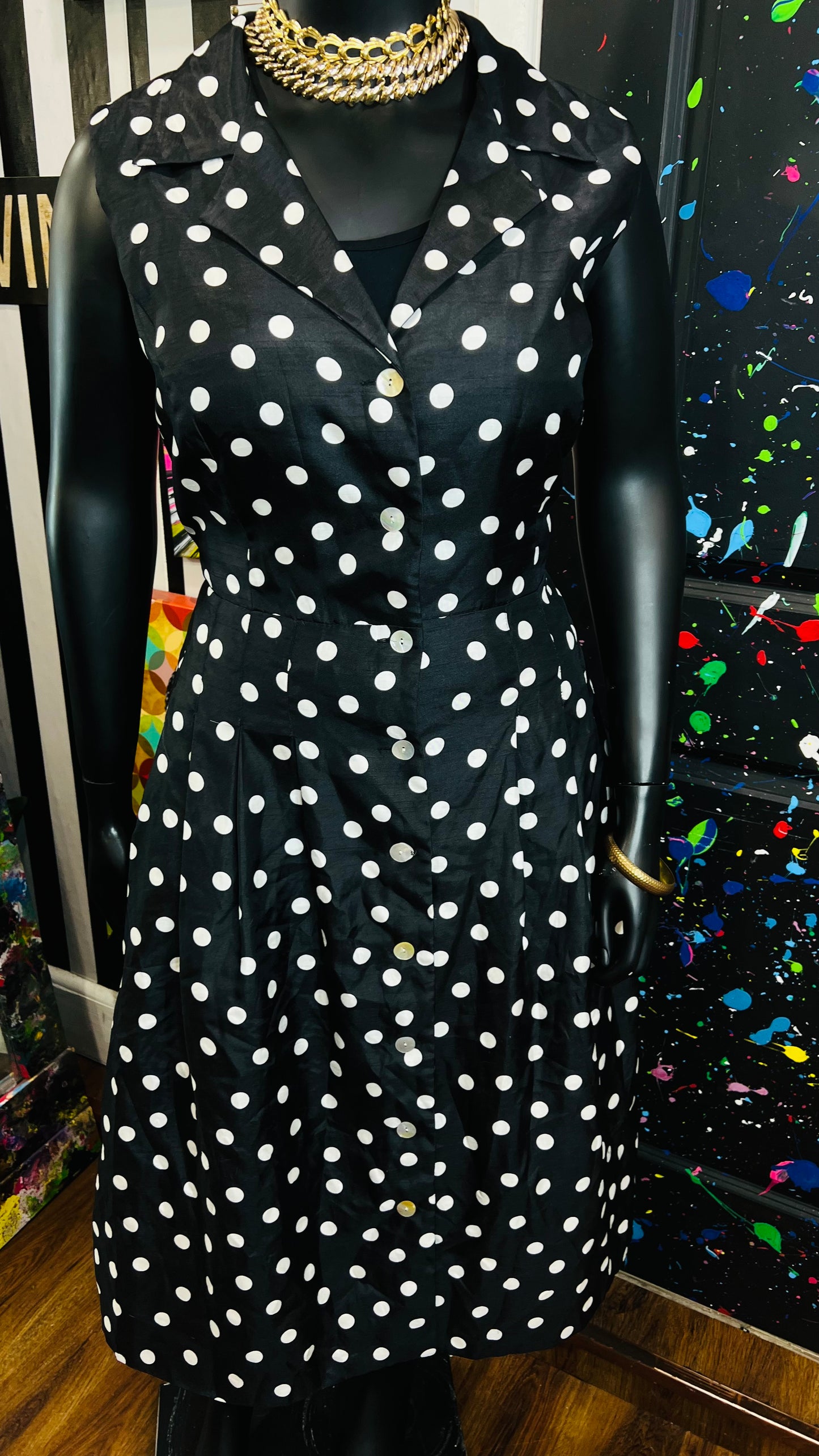 Vintage Polka Dot Dress/Duster (20W)