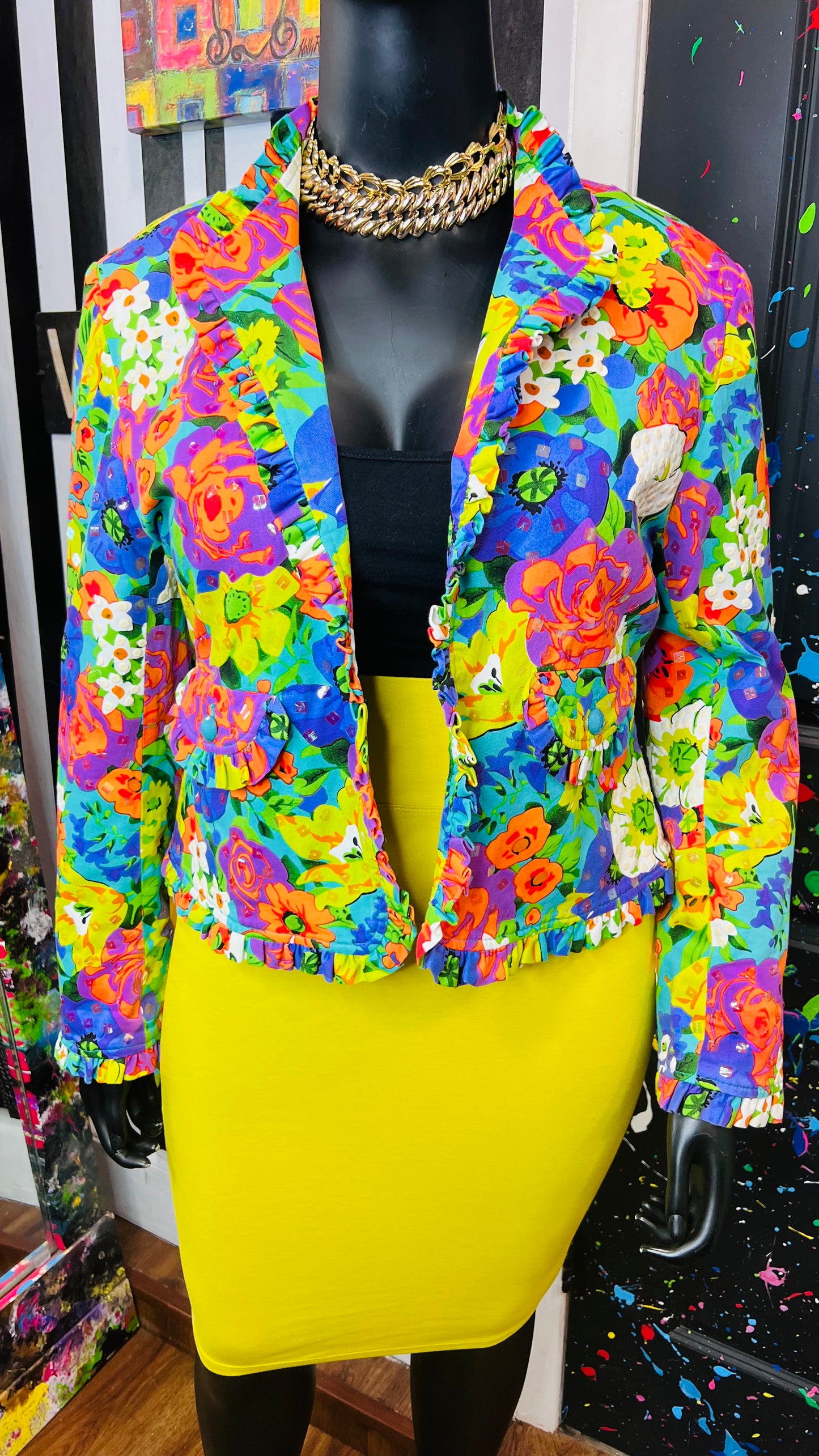 Vintage Sequin Floral Jacket (14)