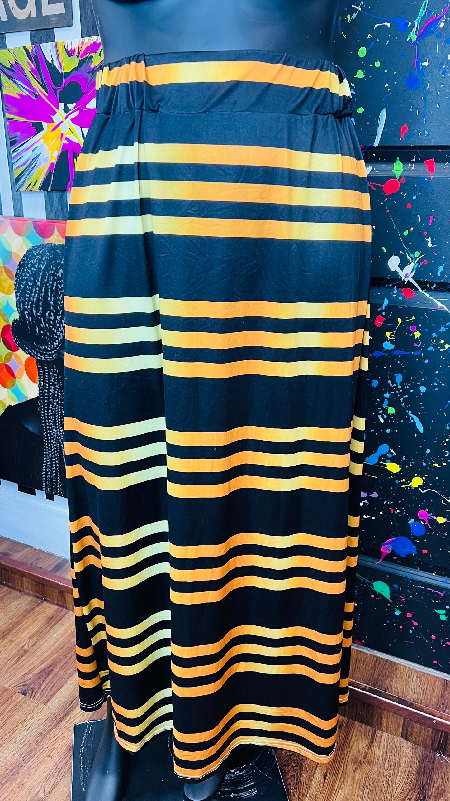 Modern Ombrè Striped Skirt (22)