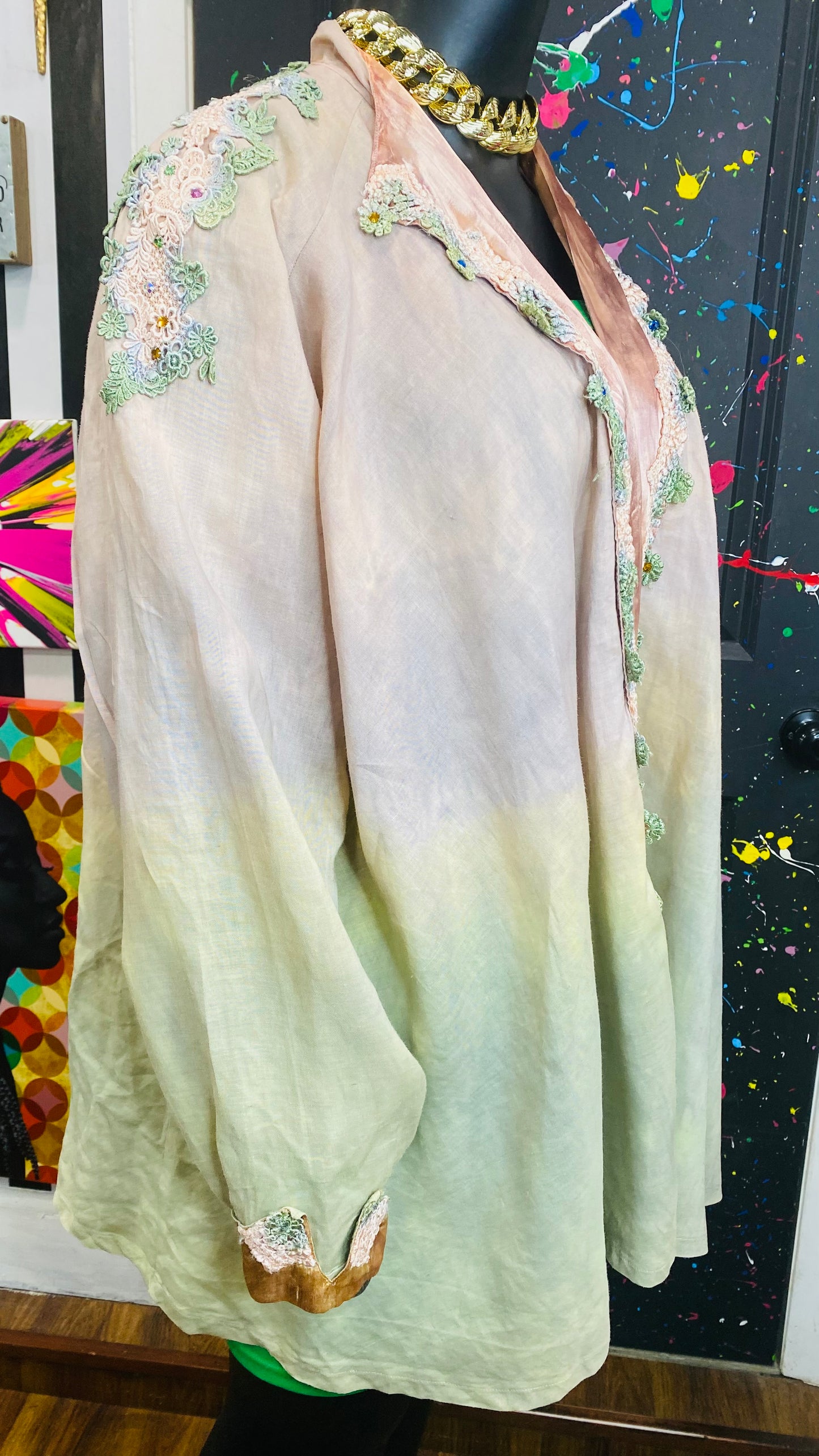 Vintage ‘WaterColor’ Duster (OS)