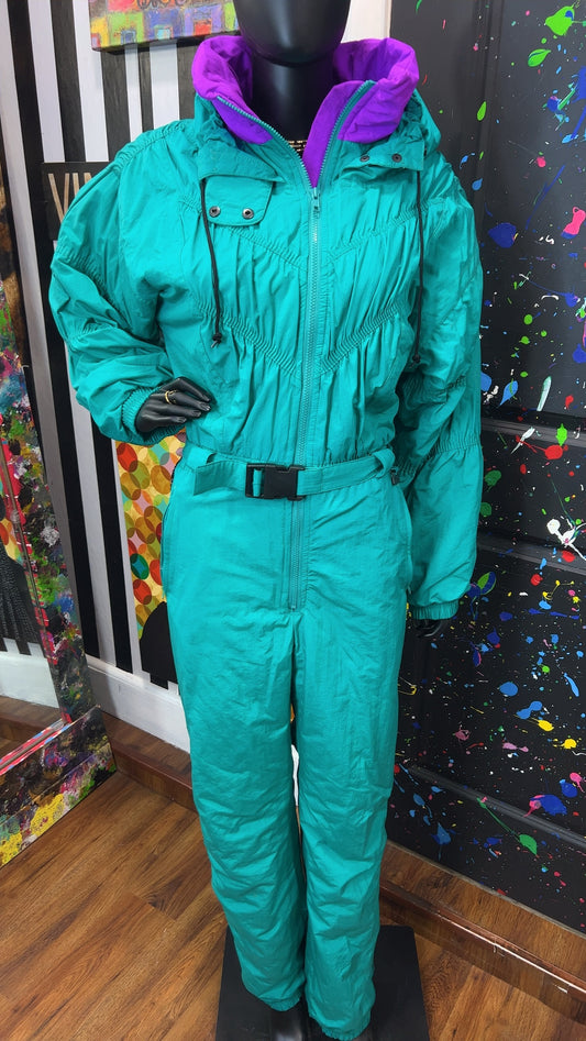 Vintage Teal Ski Suit (14)