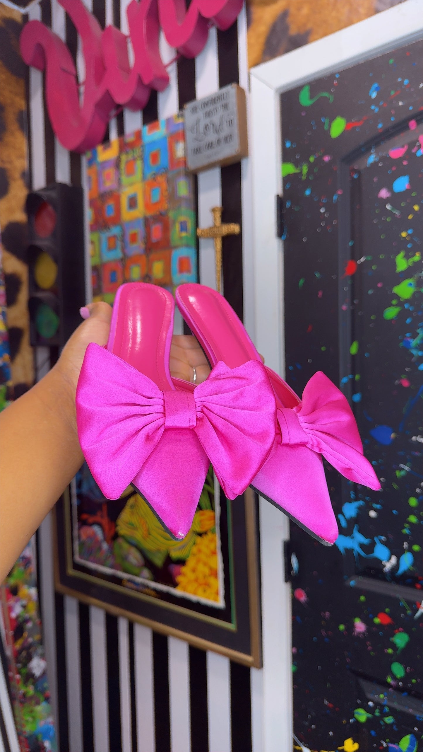 Pink Bow Kitten Heel (9)