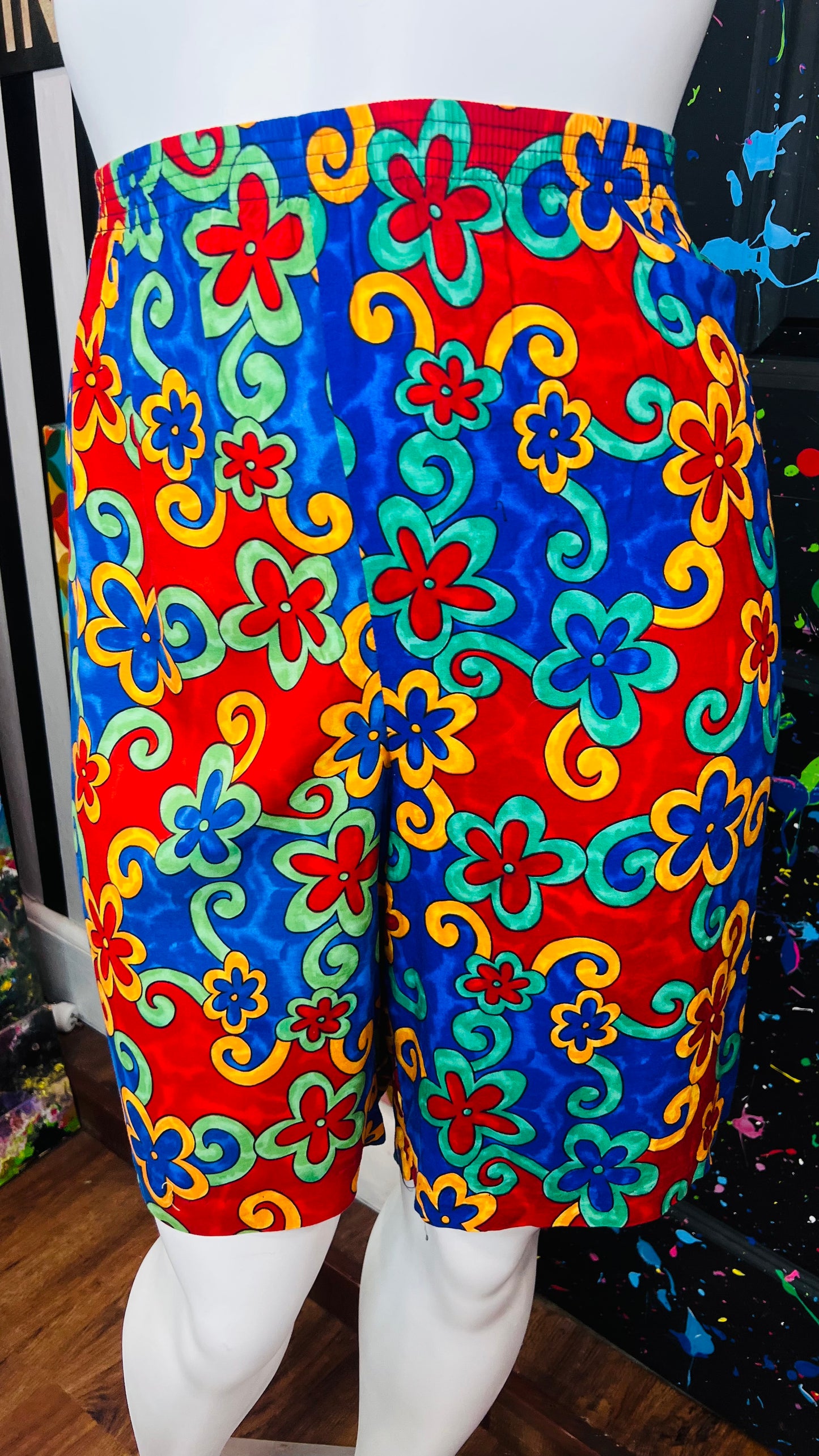 Vintage Rayon Floral Shorts (24)