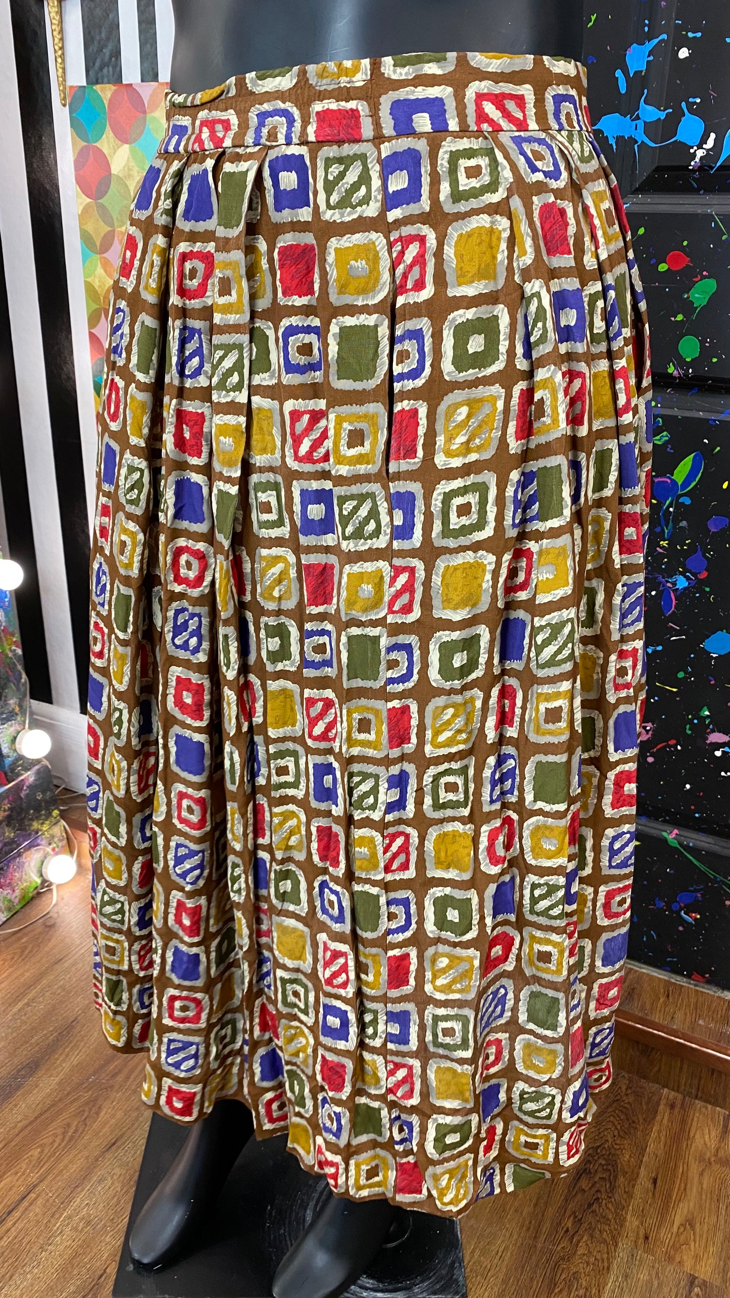 Vintage ColorBlock Skirt