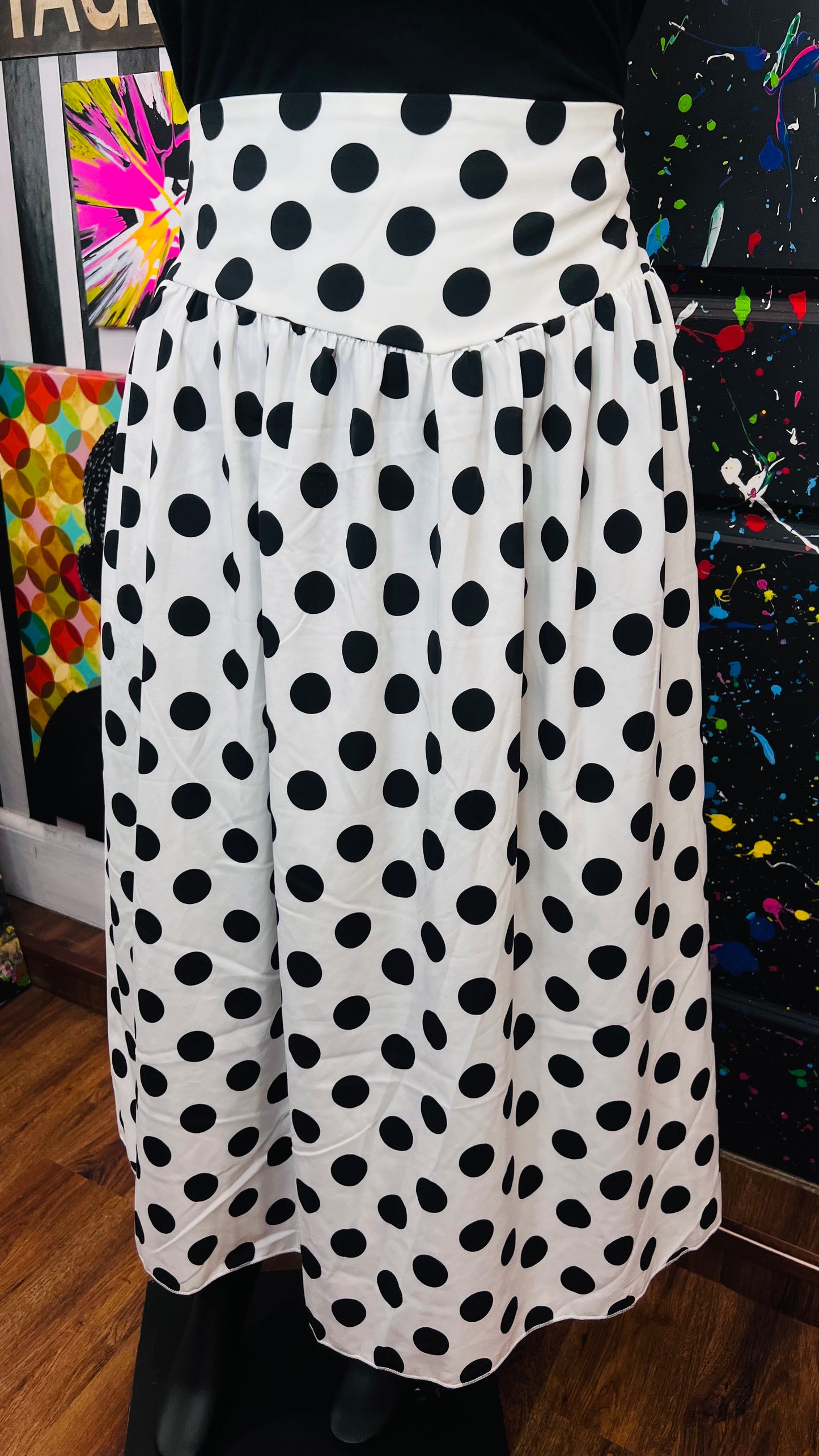 Black & White Polka Dot Skirt (20/22)