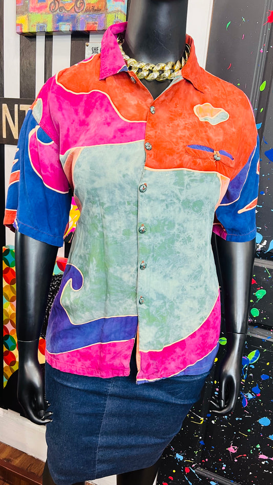 Vintage Rayon ‘Tantrum’ Blouse (18)