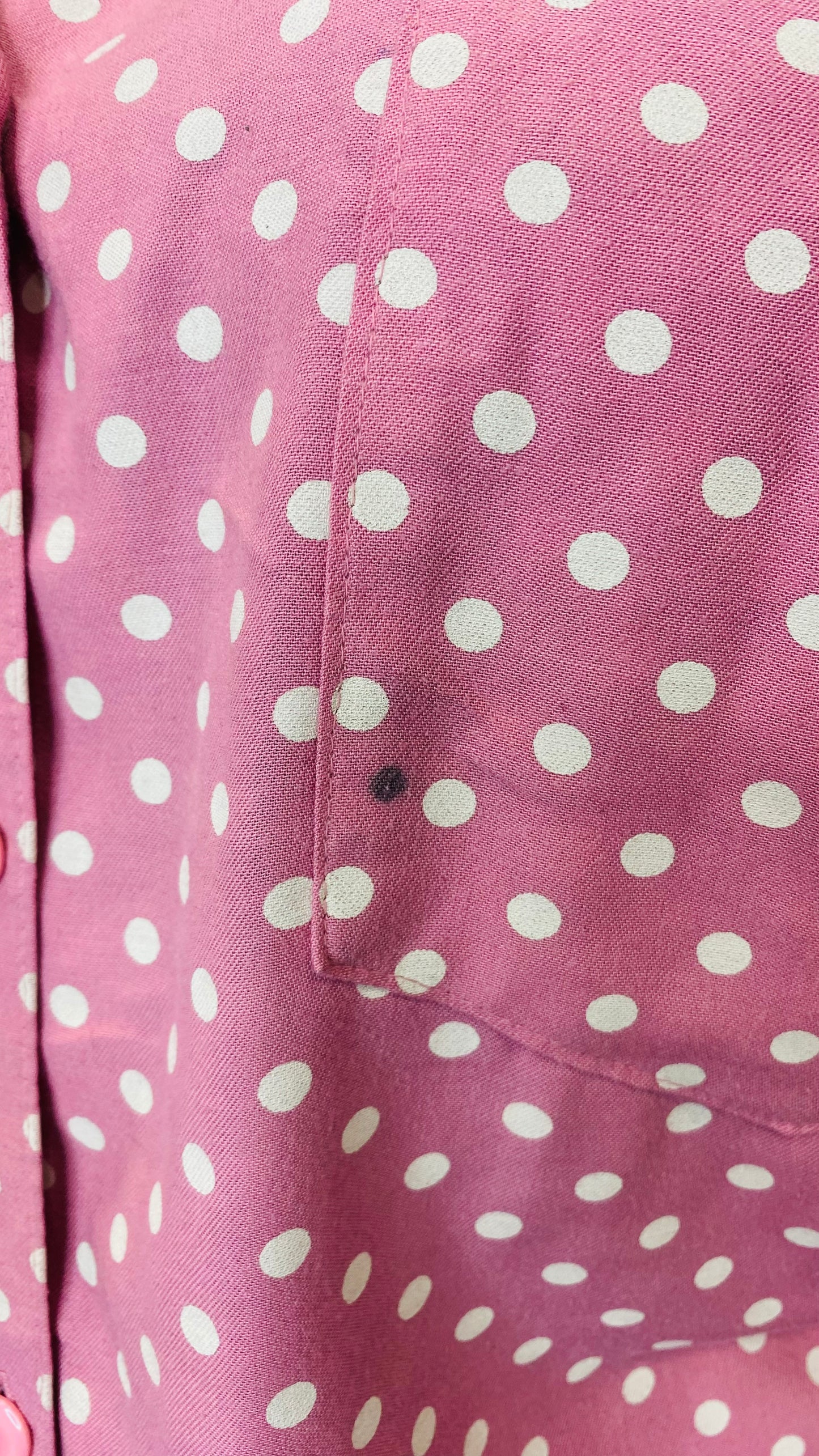 Vintage Pink & White Polka Dot Short Set (20)