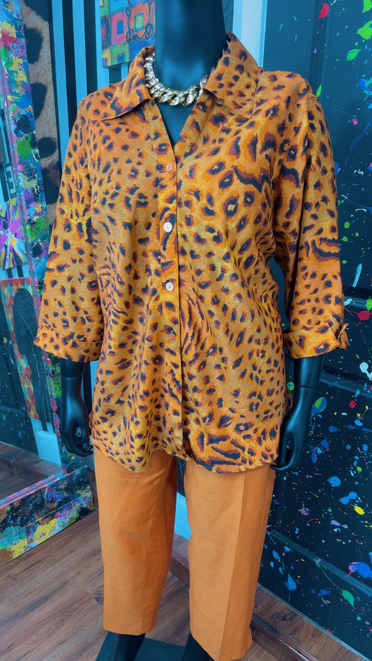 Vintage Animal Print Selene Pants Set (32)