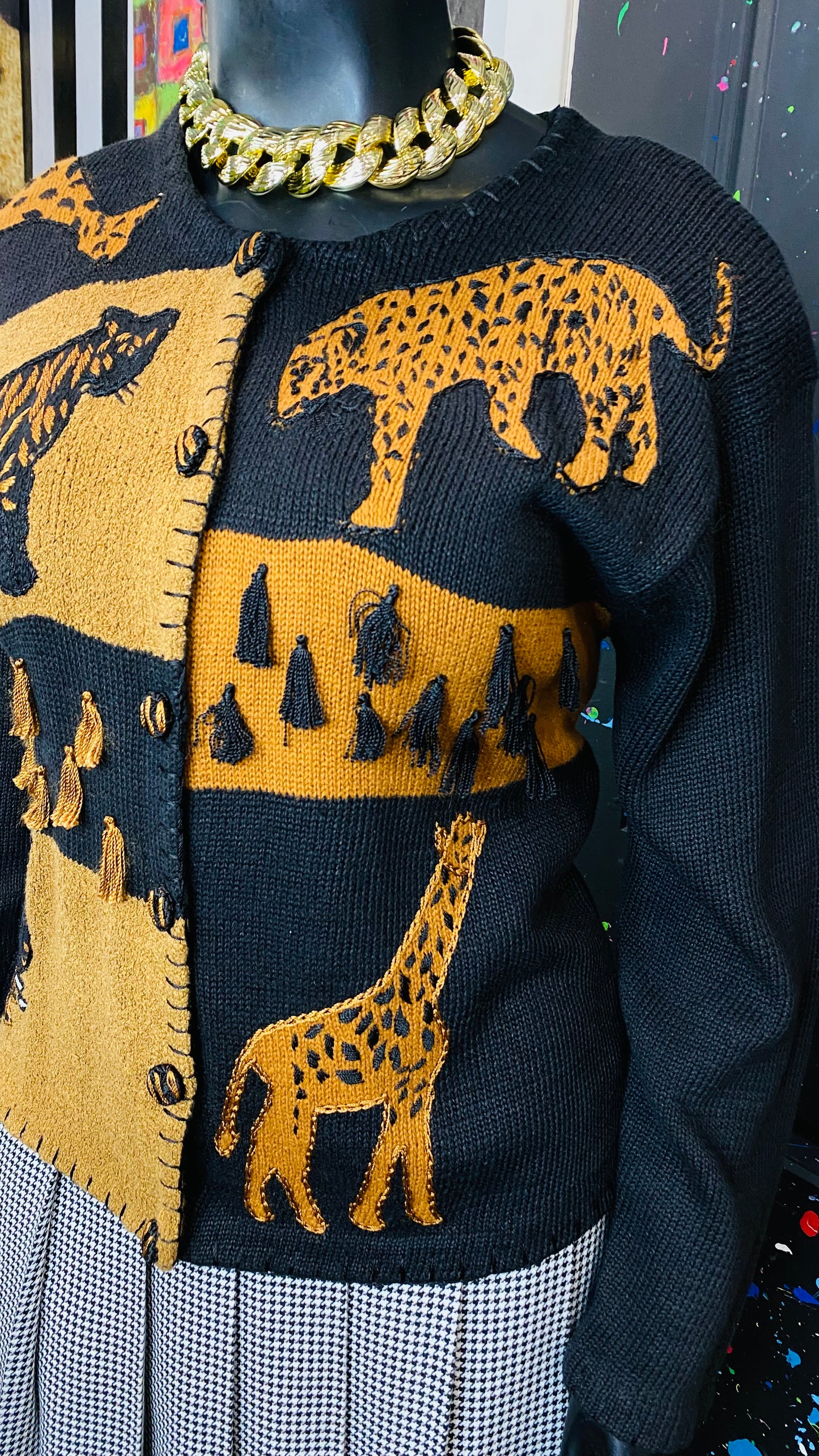 Vintage Safari Button Down Sweater (14/16)
