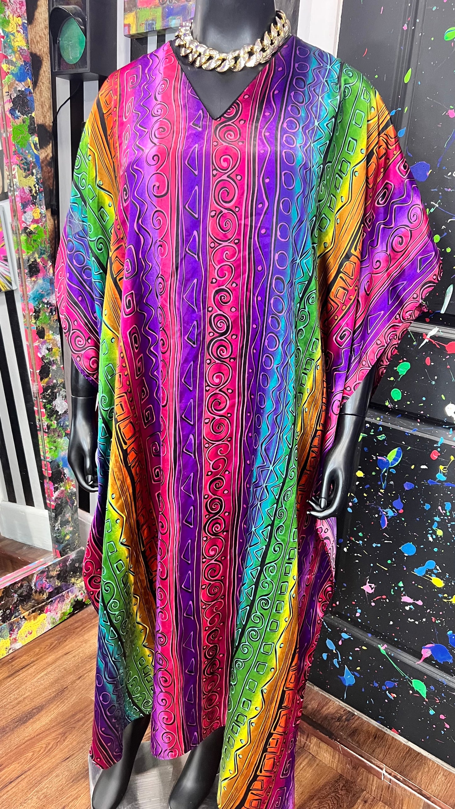 Vintage Rainbow Kaftan (OS)