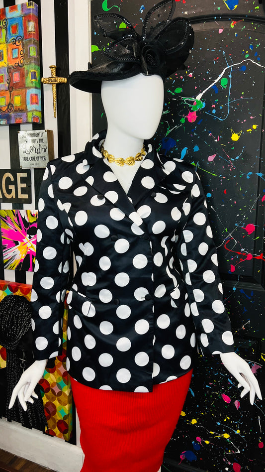 Polka Dot Double Breasted Blazer (18)