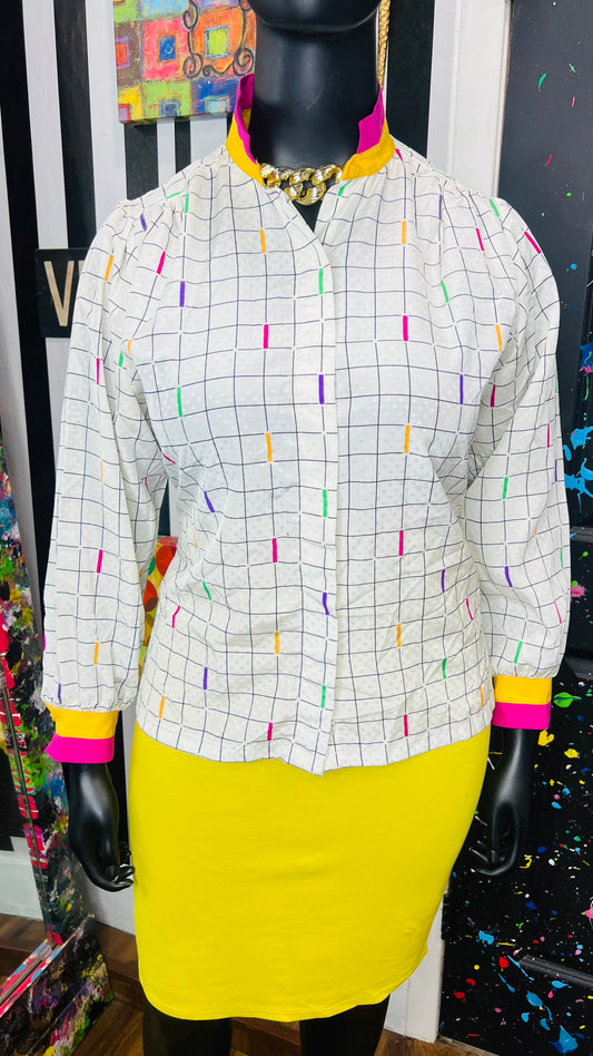 Vintage Block & Colorful Blouse (14/16)