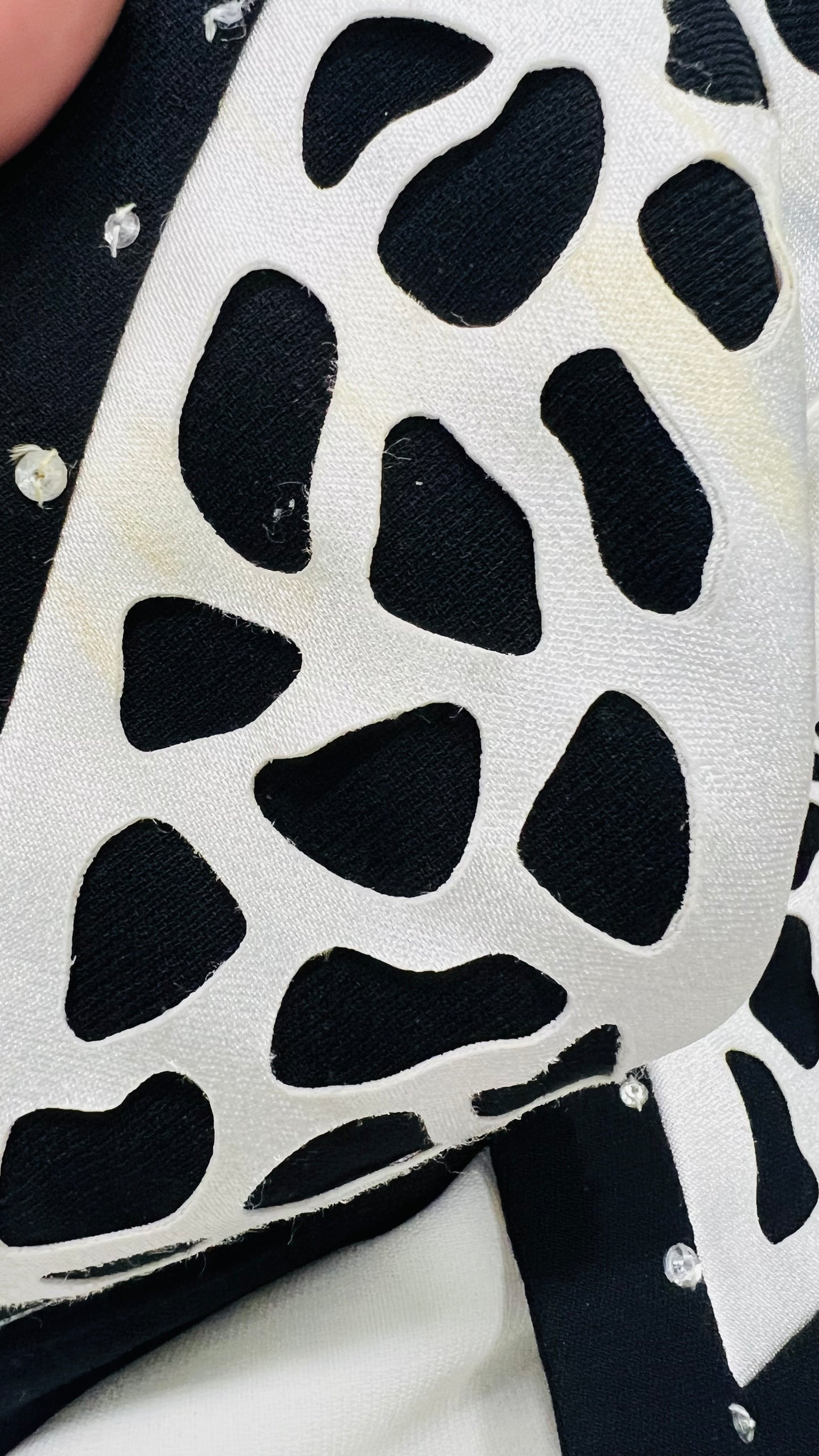 Vintage Black & White Animal Print Blazer (16W)