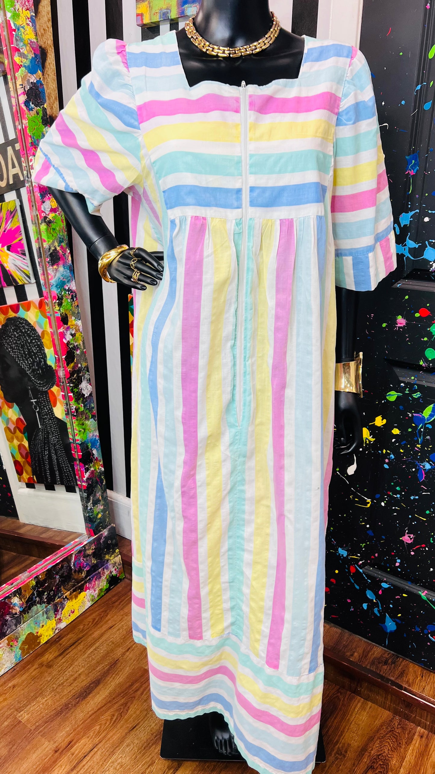 Vintage Striped Night Gown (16)