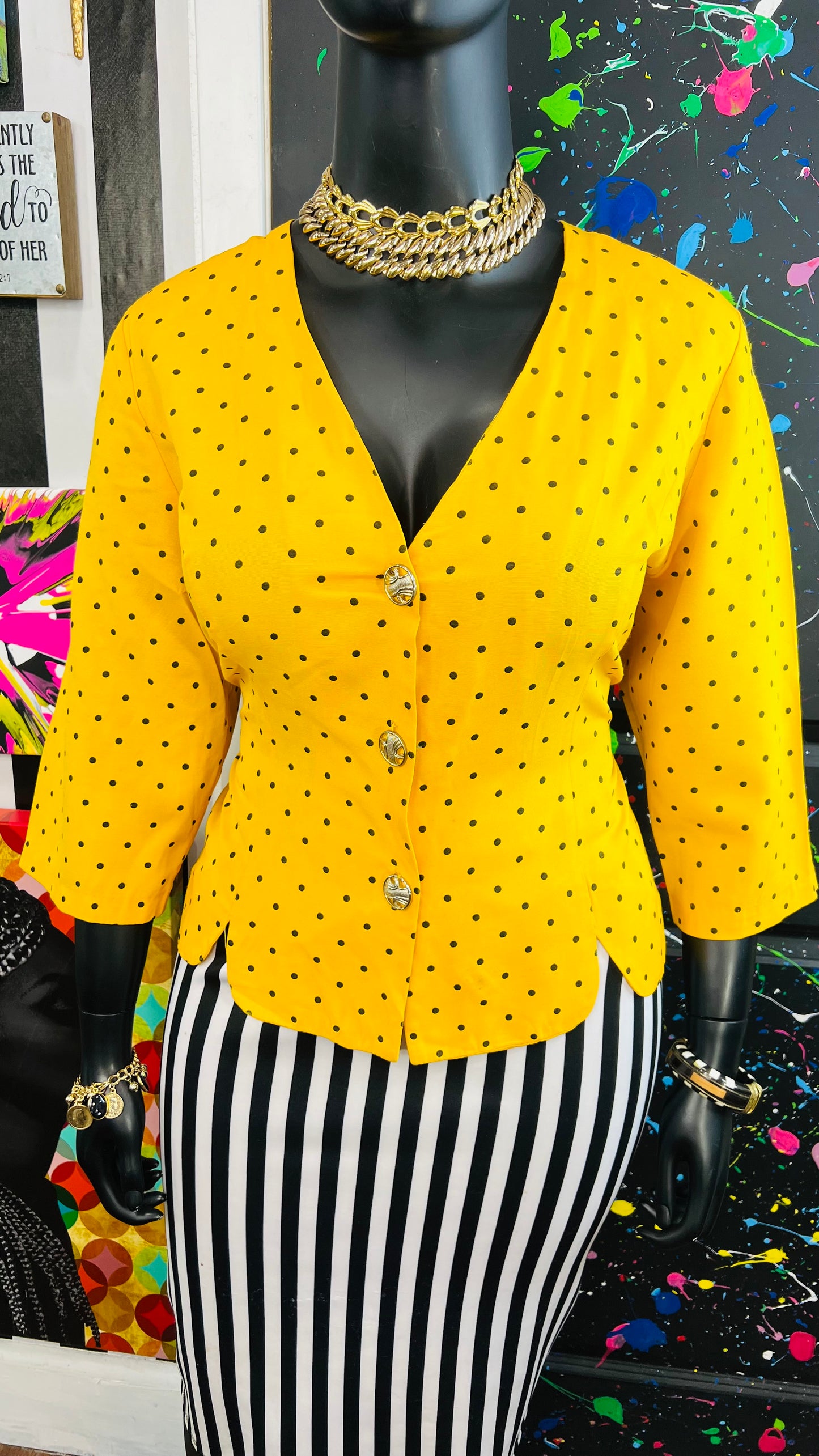 Vintage Polka Dot Blouse (20WP)