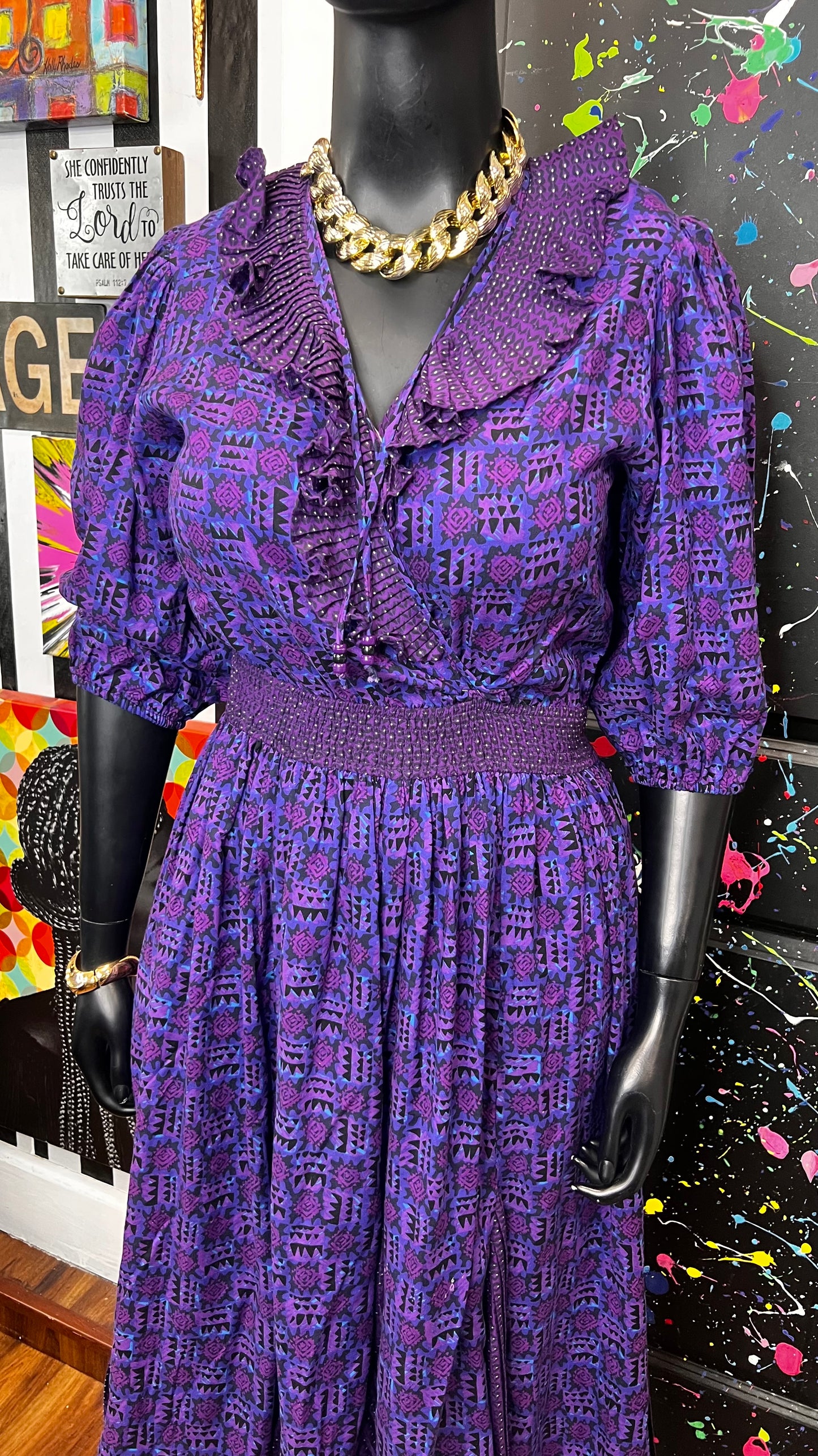 Vintage Layered Ruffled Dress (14)