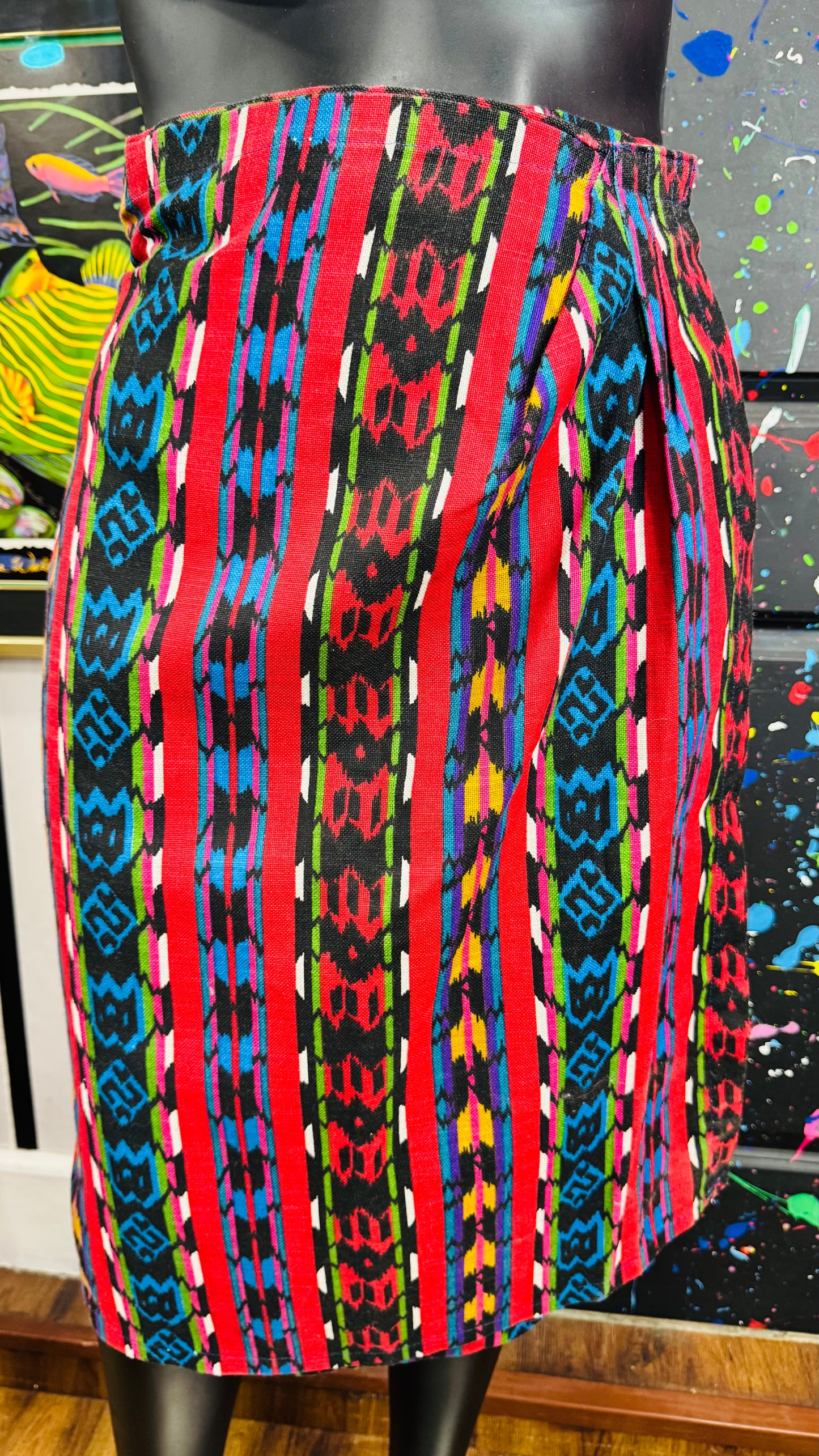 Vintage Tribal Print Skirt Wrap (18) *KC