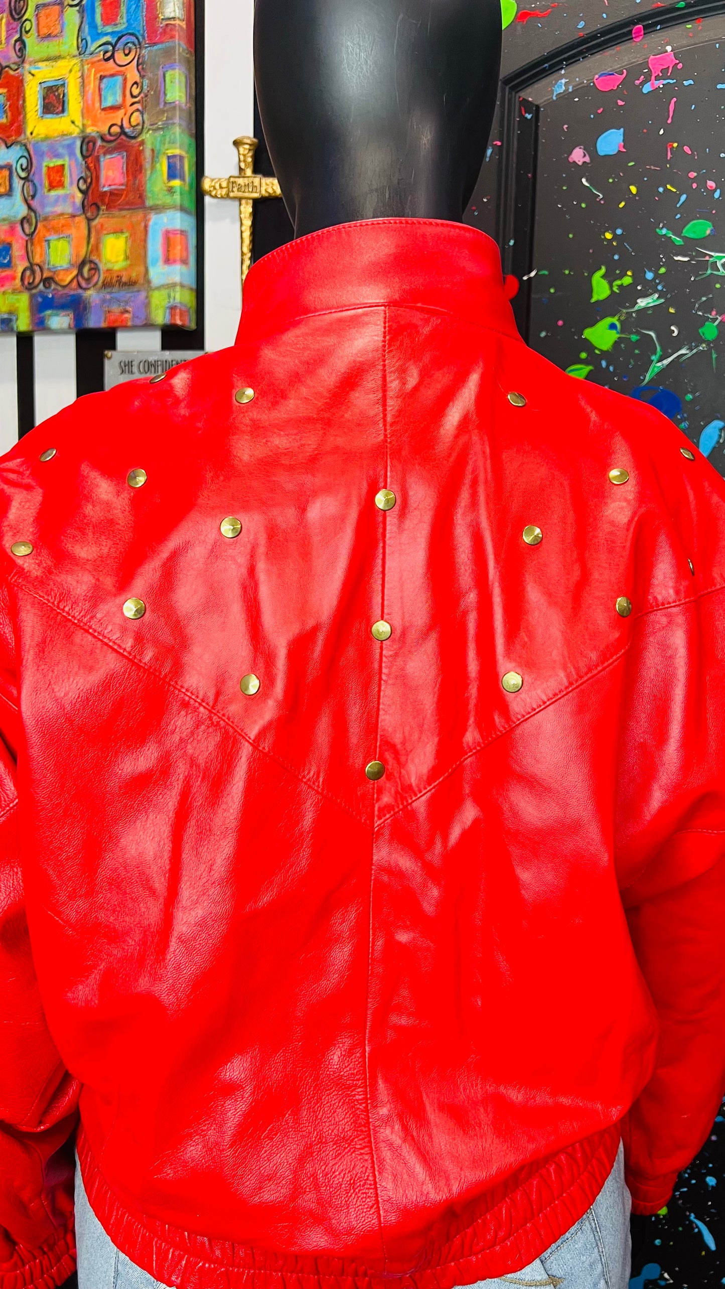 Vintage Lillie Rubin Studded Leather Jacket (14)