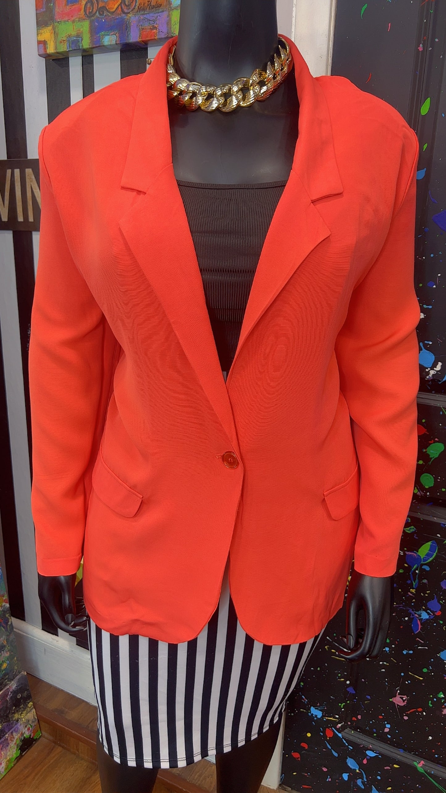Vintage Salmon Colored Blazer (24)