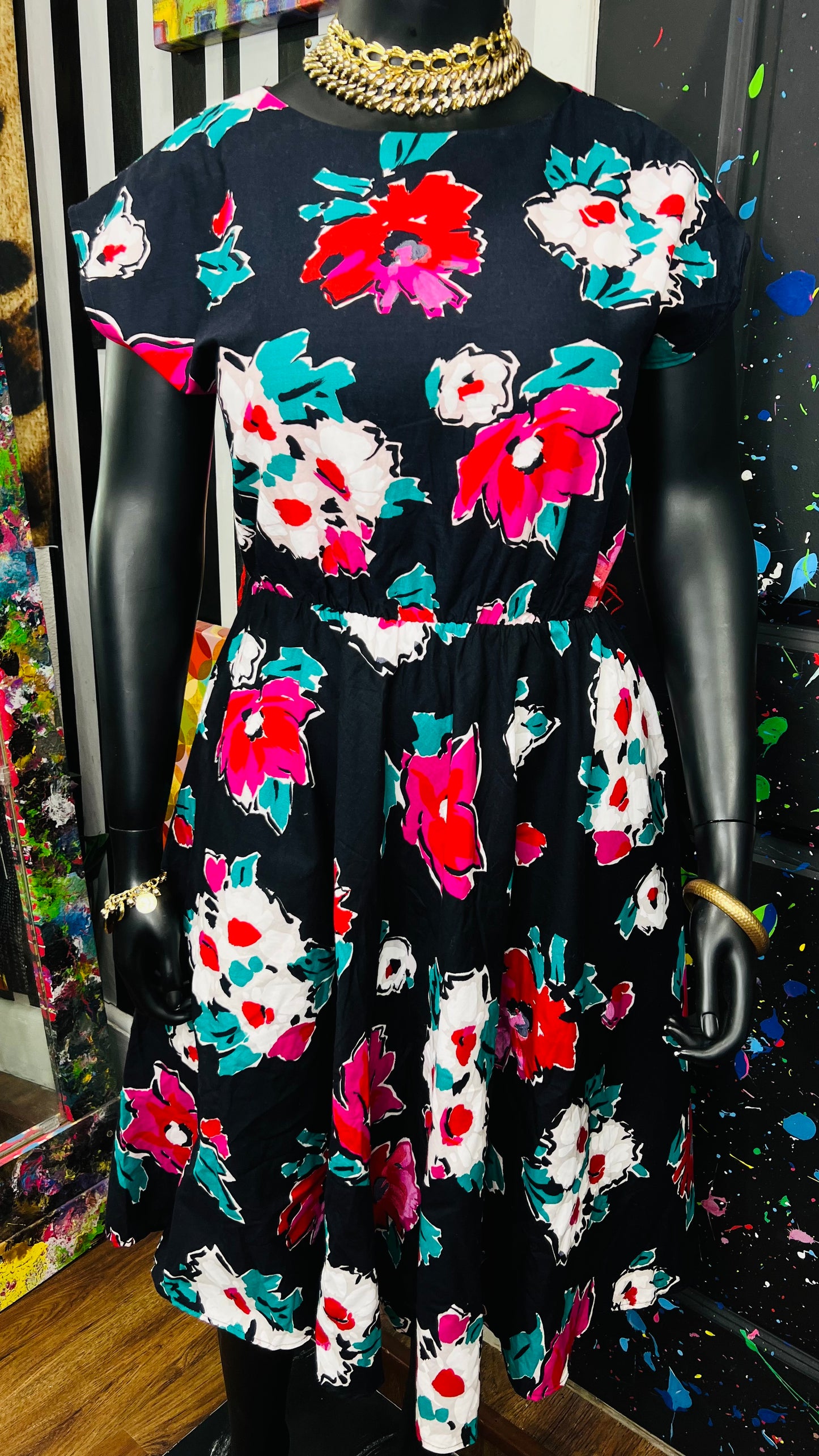 Vintage 80’s Floral Dress (15/16)