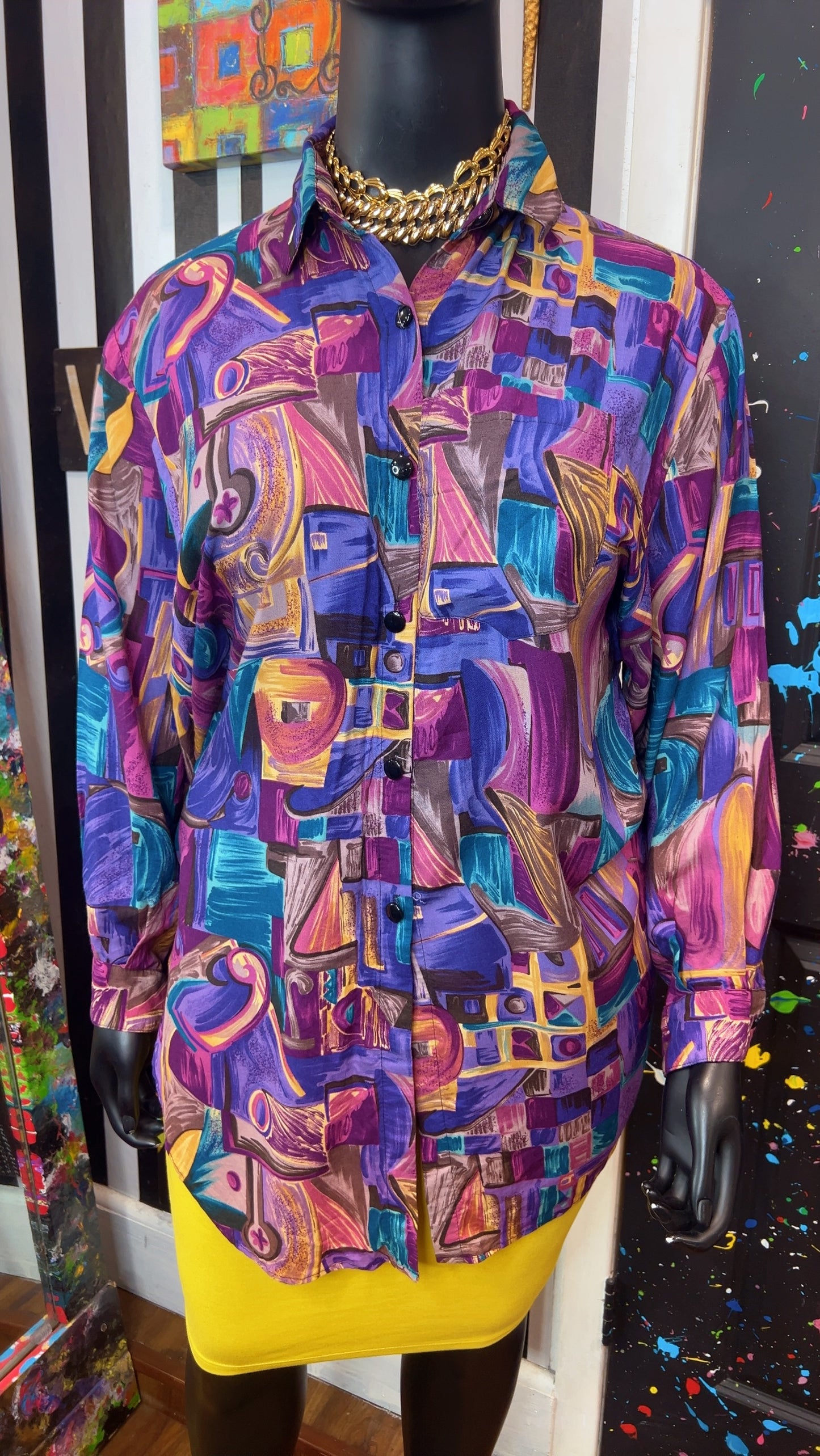 Vintage Rayon Blouse (18)